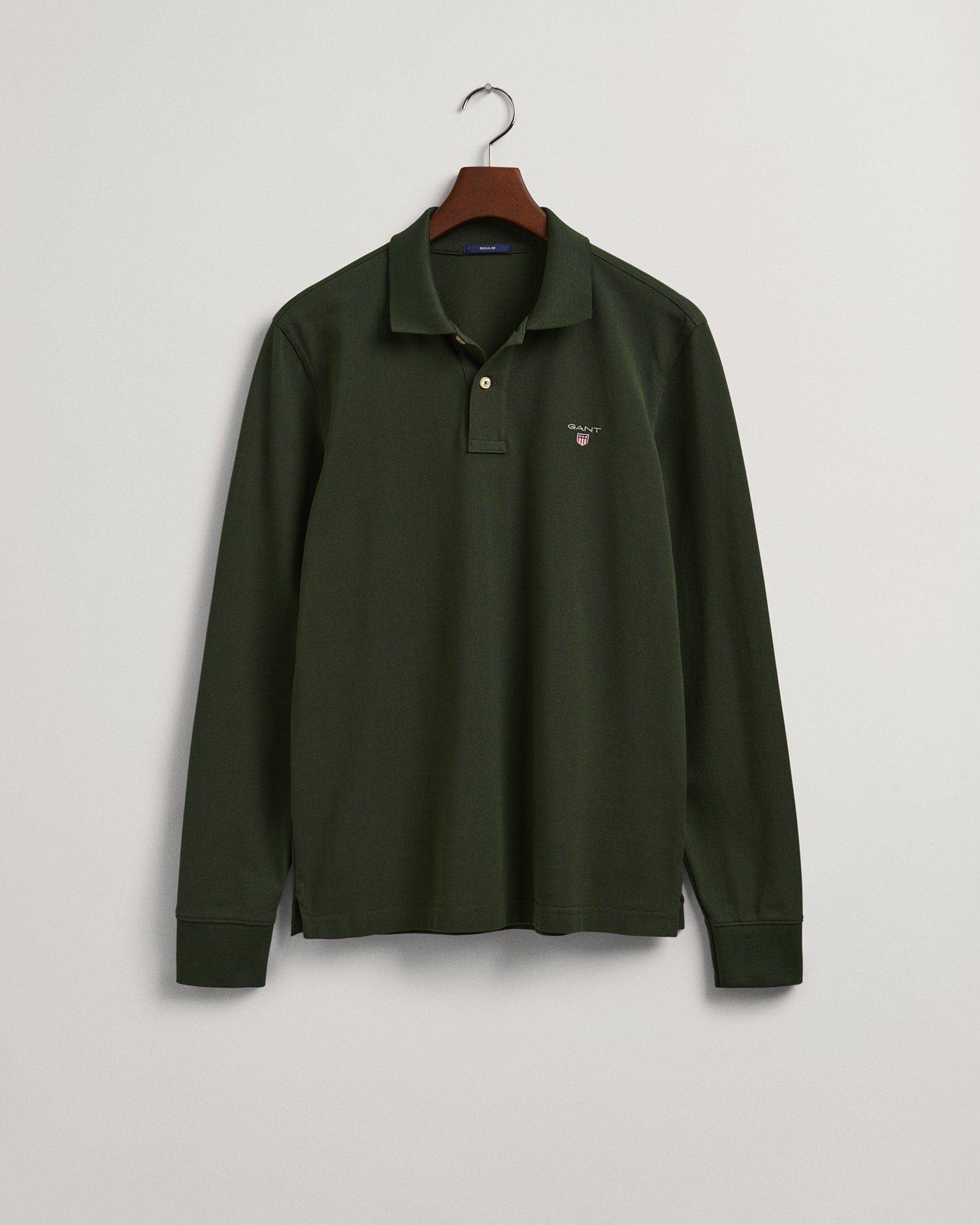 Gant Poloshirt Original green storm Piqué Langarm-Poloshirt