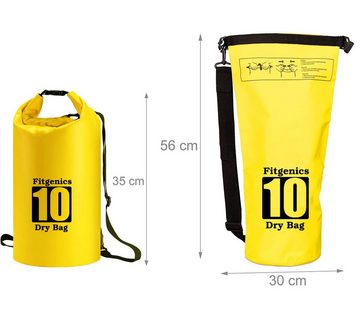 Fitgenics Drybag Fitgenics Dry Bag Trockensack wasserdichte Trockentasche wasserfest strandsafe Beutel für Kajak Boot Angeln Rafting Wassersport Camping Snowboarden Wandern Kanu Tauchen Segeln Surfen, Multifunktional