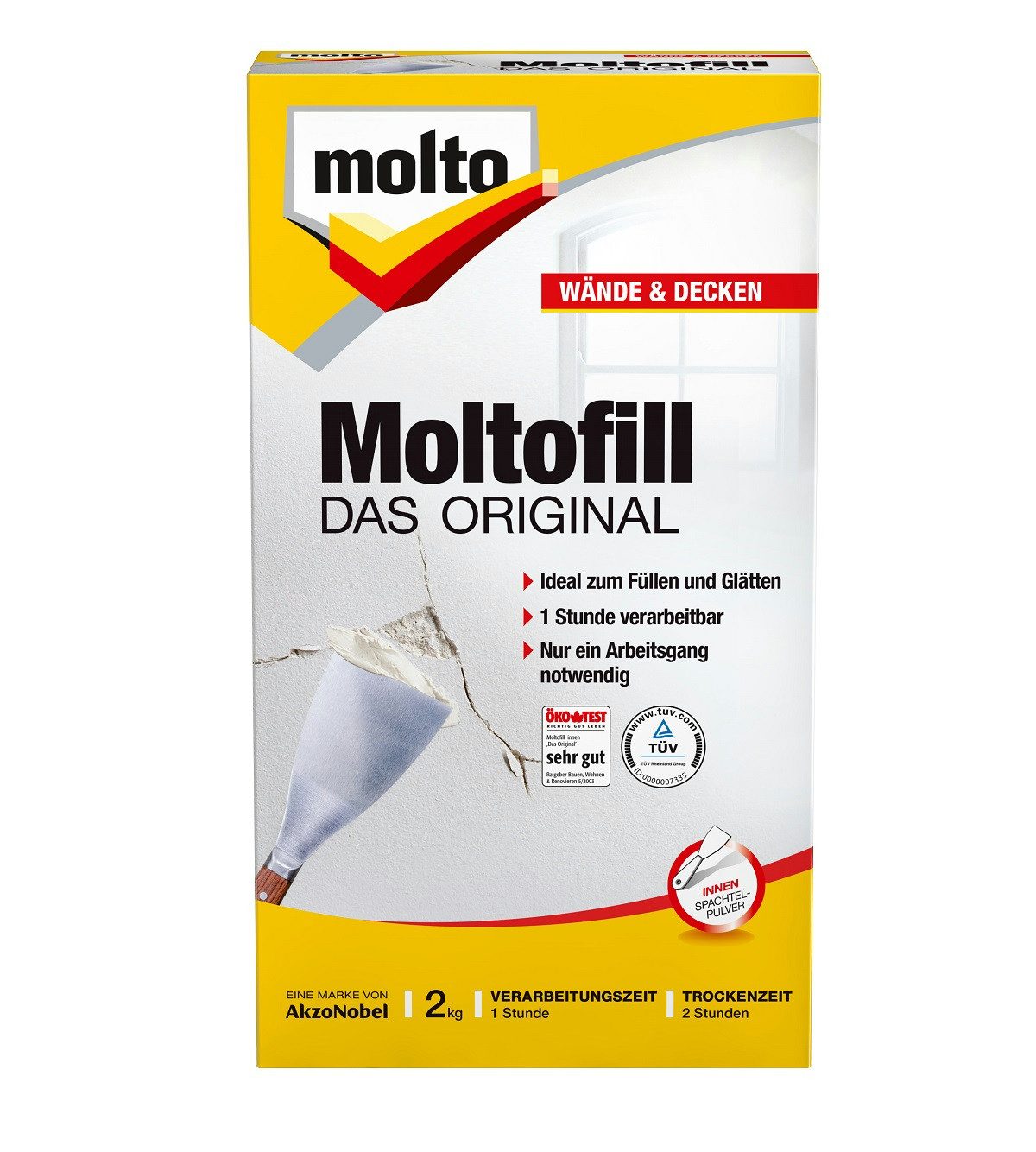 MOLTO Spachtelmasse MOLTO Moltofill Spachtelpulver Innen 5 Kg günstig online kaufen