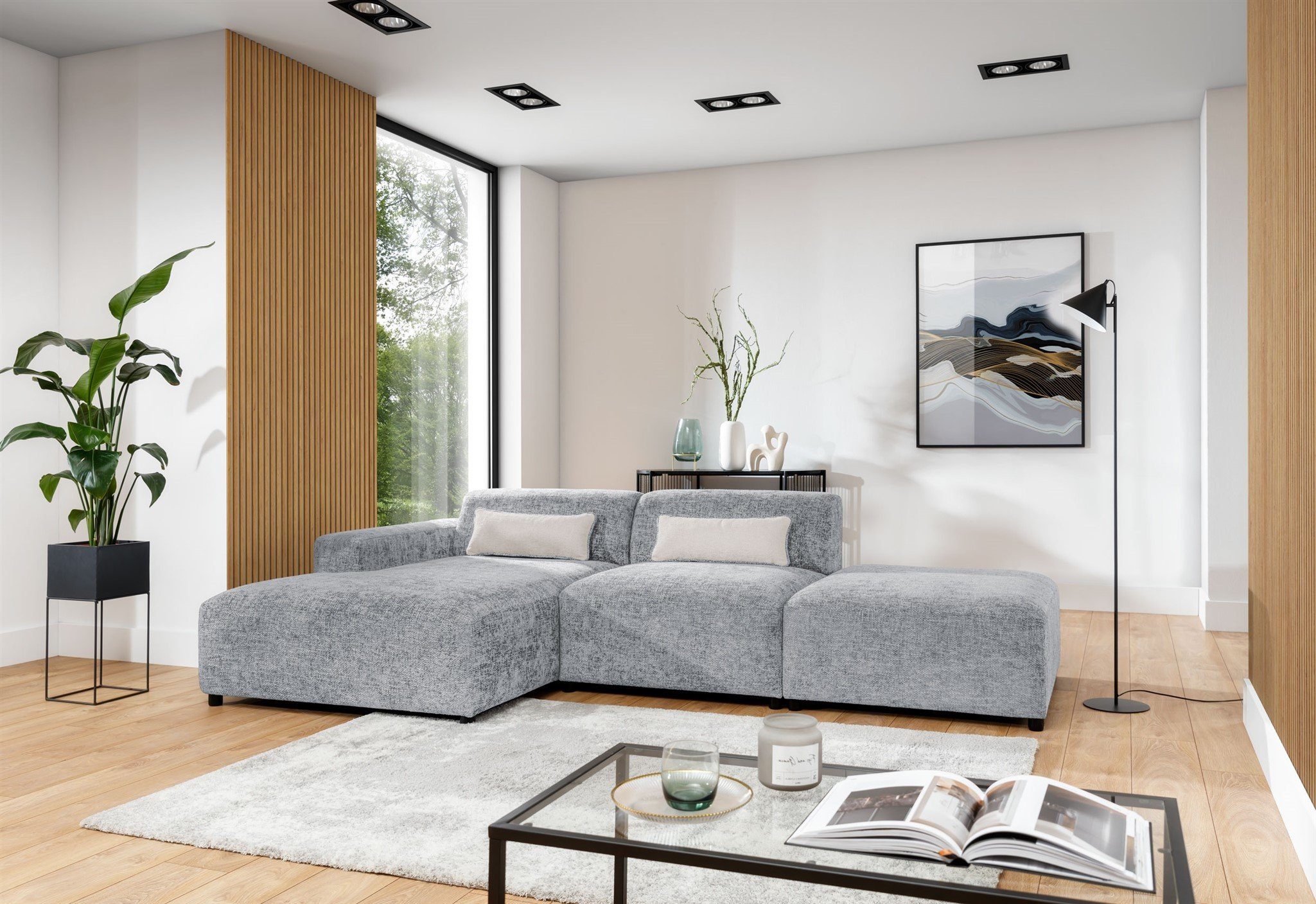Fun Möbel Ecksofa Designersofa ROMY in Stoff Enjoy Me, Ottomane rechts oder günstig online kaufen
