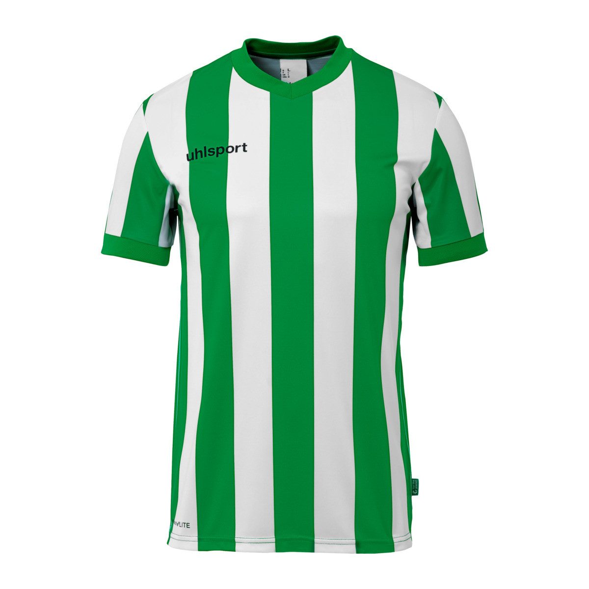uhlsport T-Shirt Retro Stripe (V-Ausschnit) Kurzarm grün/weiss Herren