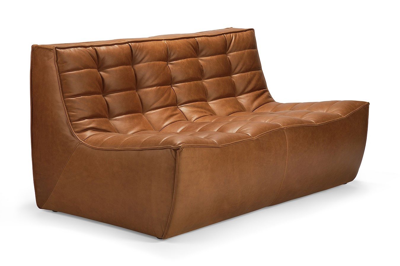 Ethnicraft Sofa Modulsofa N701 2-Sitzer B 140 cm braun