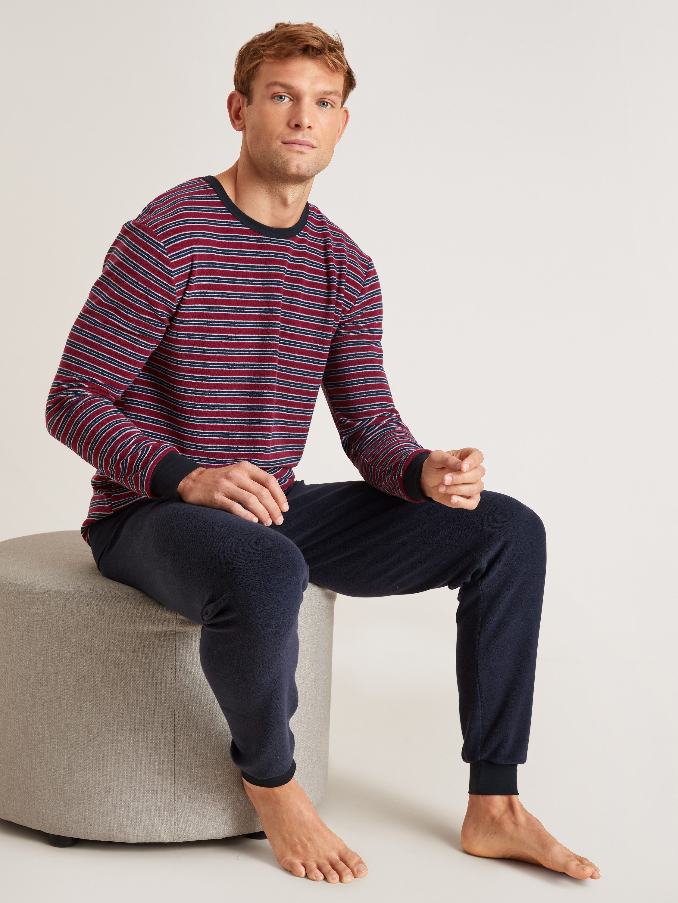 Calida Relax Imprint Pyjama, Lang, Herren, 100% Bau Produktbild-Vorschau 4