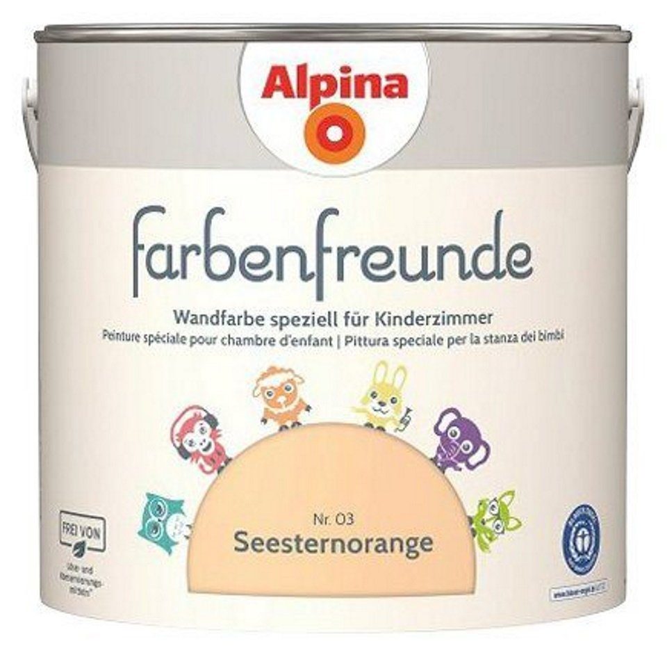 Alpina Wandfarbe 2,5 Liter Farbenfreunde Seesternorange No. 3
