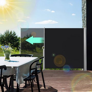Bettizia Seitenmarkise Seitenmarkise Ausziehbar Sichtschutz Windschutz Sonnenschutz Alu