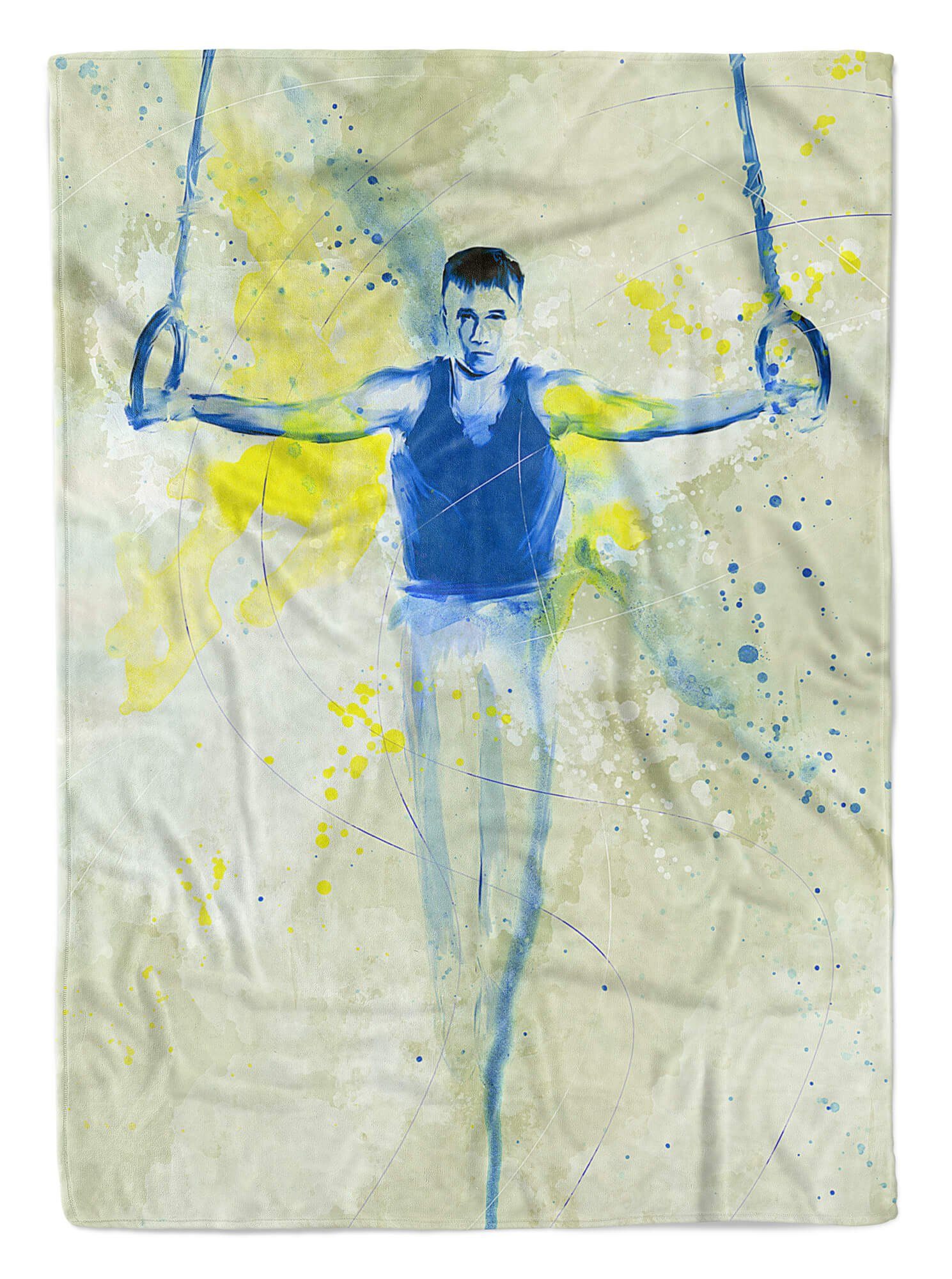 Handtücher SplashArt Sport Handtuch Strandhandtuch Saunatuch Kuscheldecke Kunstvoll Turnen Sporthand, Baumwolle-Polyester-Mix (1-St), Handtuch