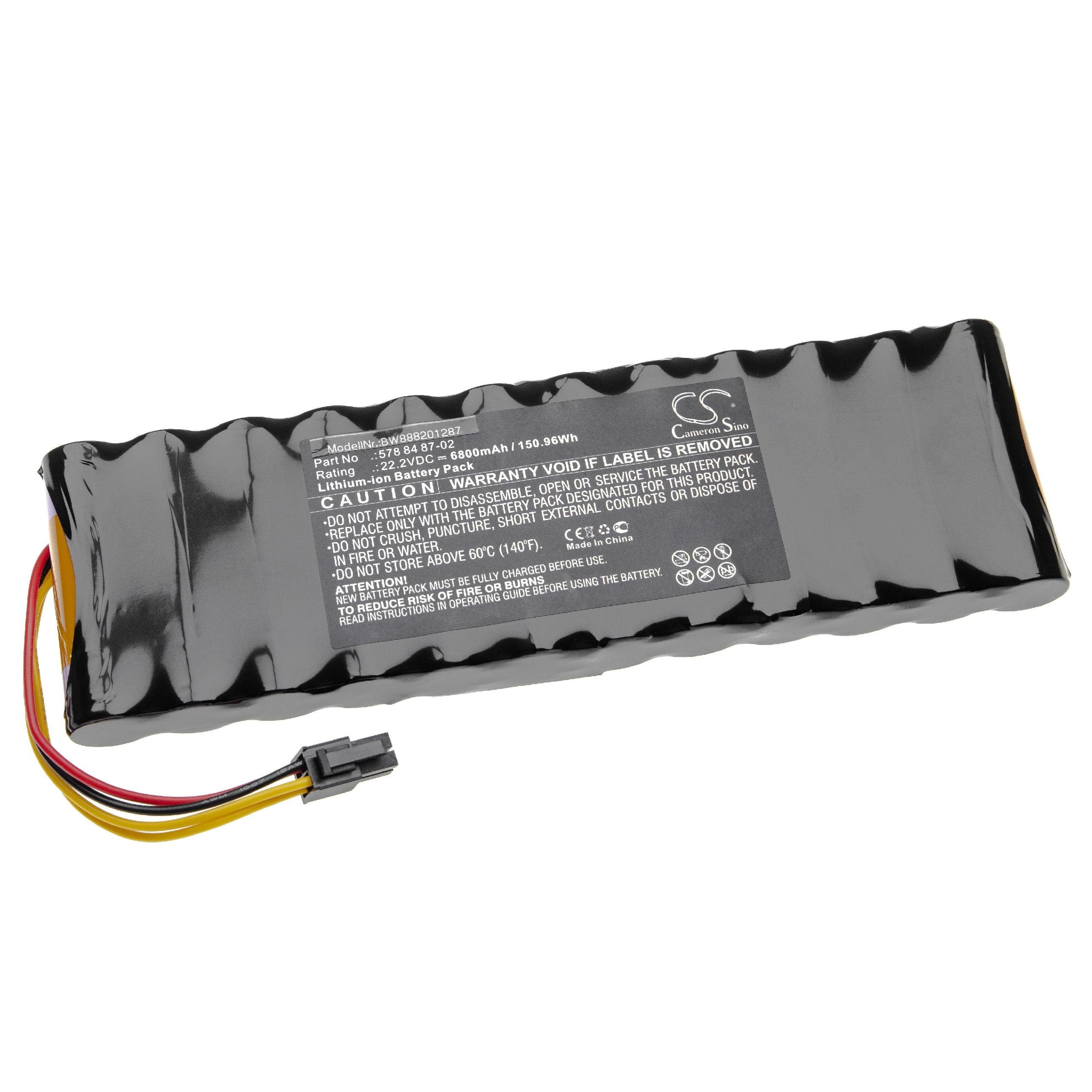 vhbw Akku Ersatz für Husqvarna 597 21 32-01, 597 21 32-02, 597 21 32-03 für Rasenmäher (6800mAh, 22,2V, Li-Ion) 6800 mAh