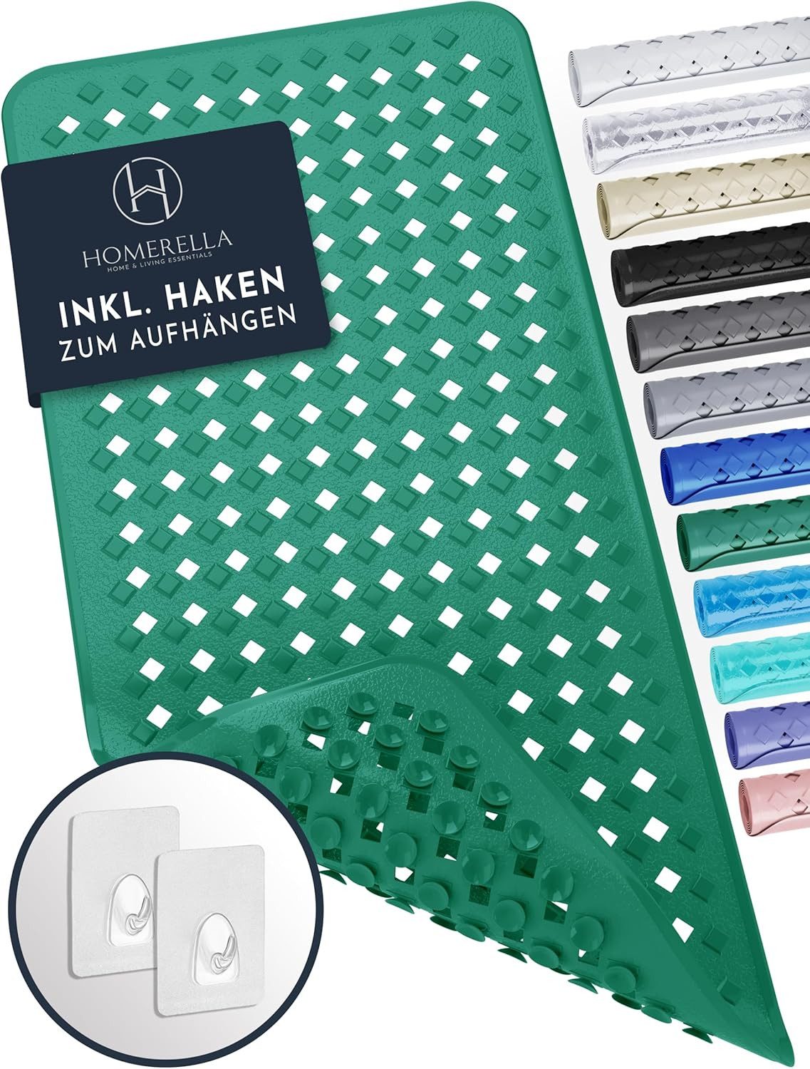 Homerella Badematte rutschfest Hautsensitiv 88x39cm, INKL. AUFHÄNGUNG, Anti günstig online kaufen