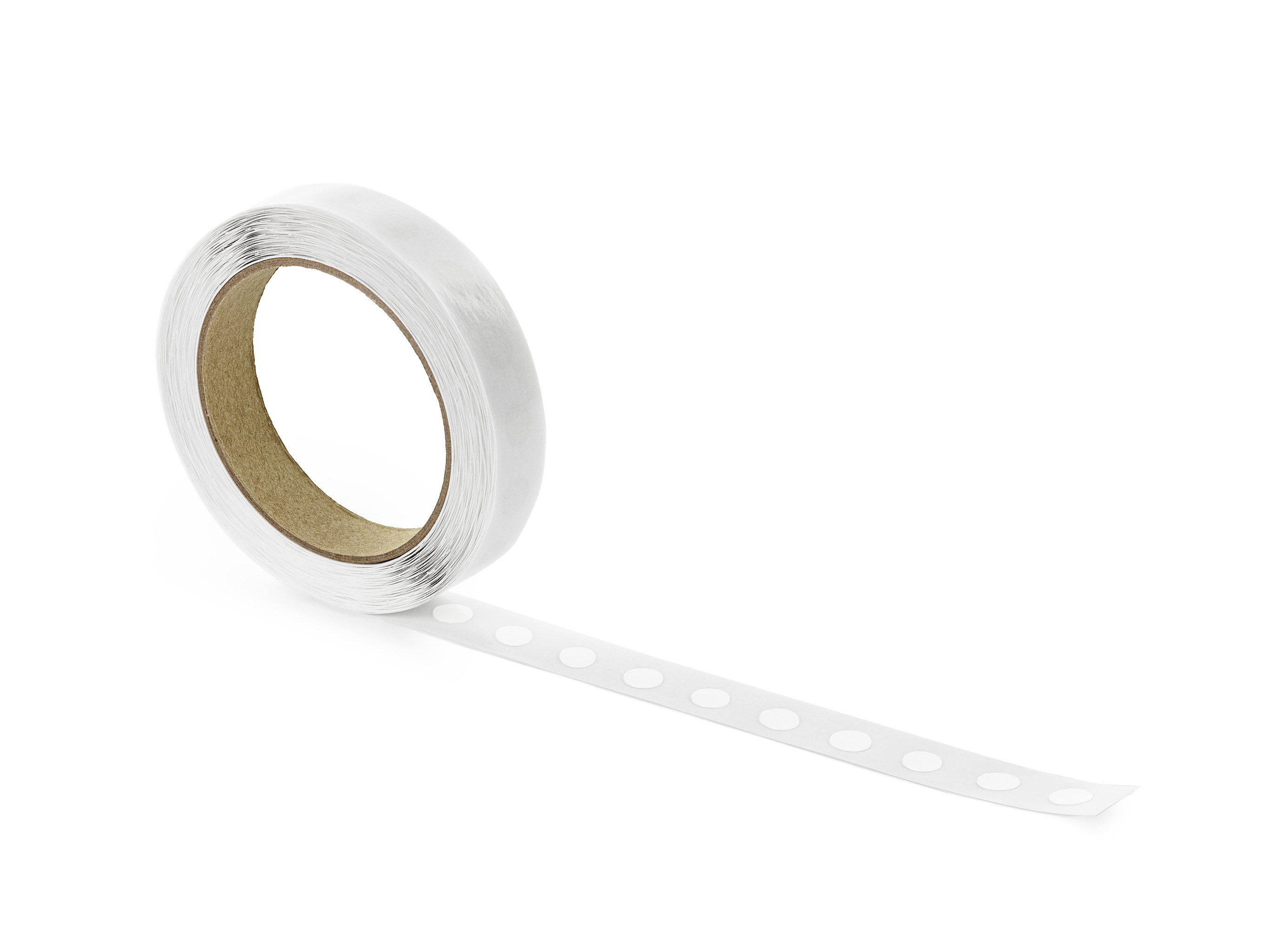 partydeco Sticker, 1000 Doppelseitige Klebepunkte 12mm auf Rolle Ballonkleber transparent