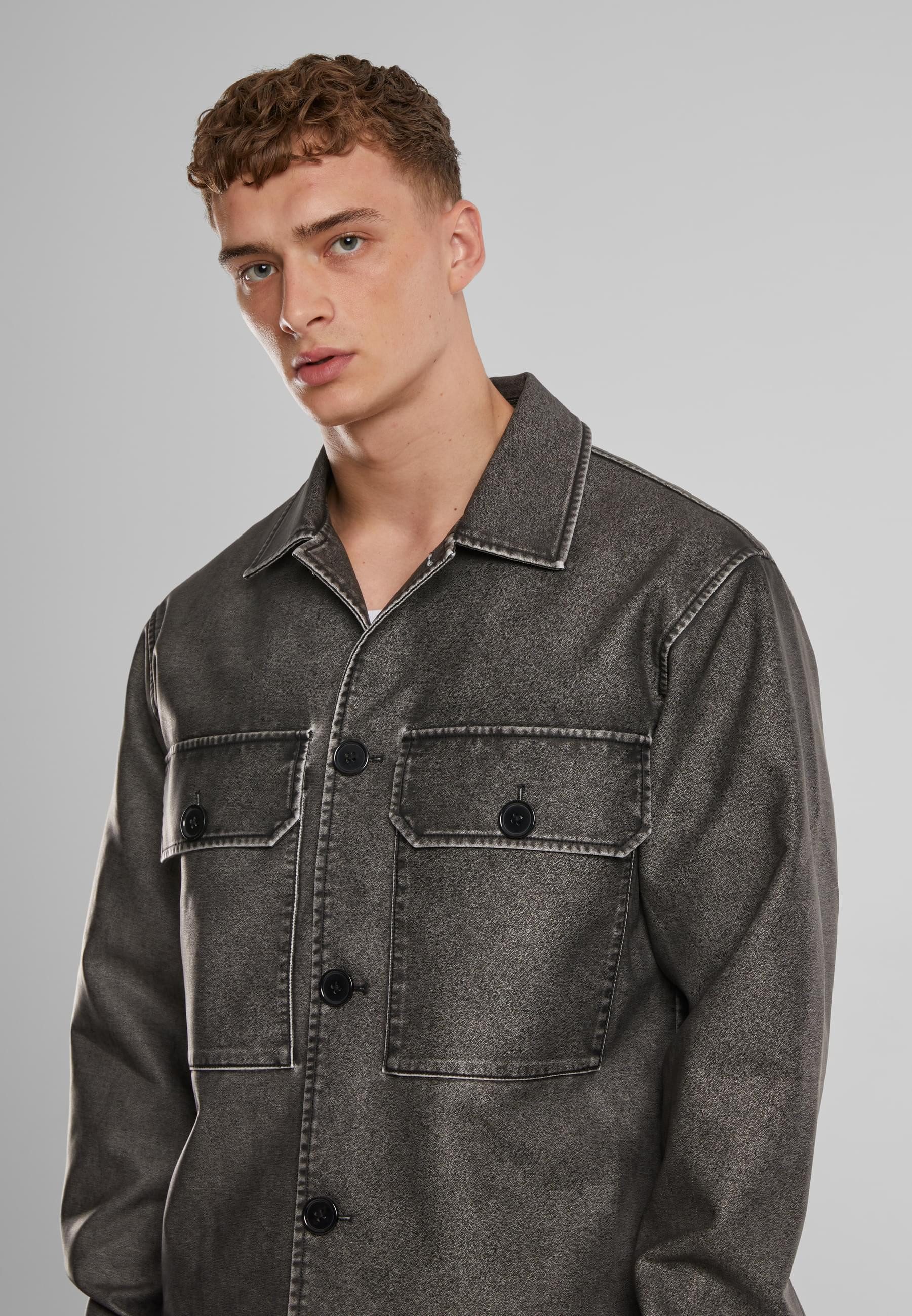 URBAN CLASSICS Lederjacke Urban Classics Vintage Jacket (1-St)