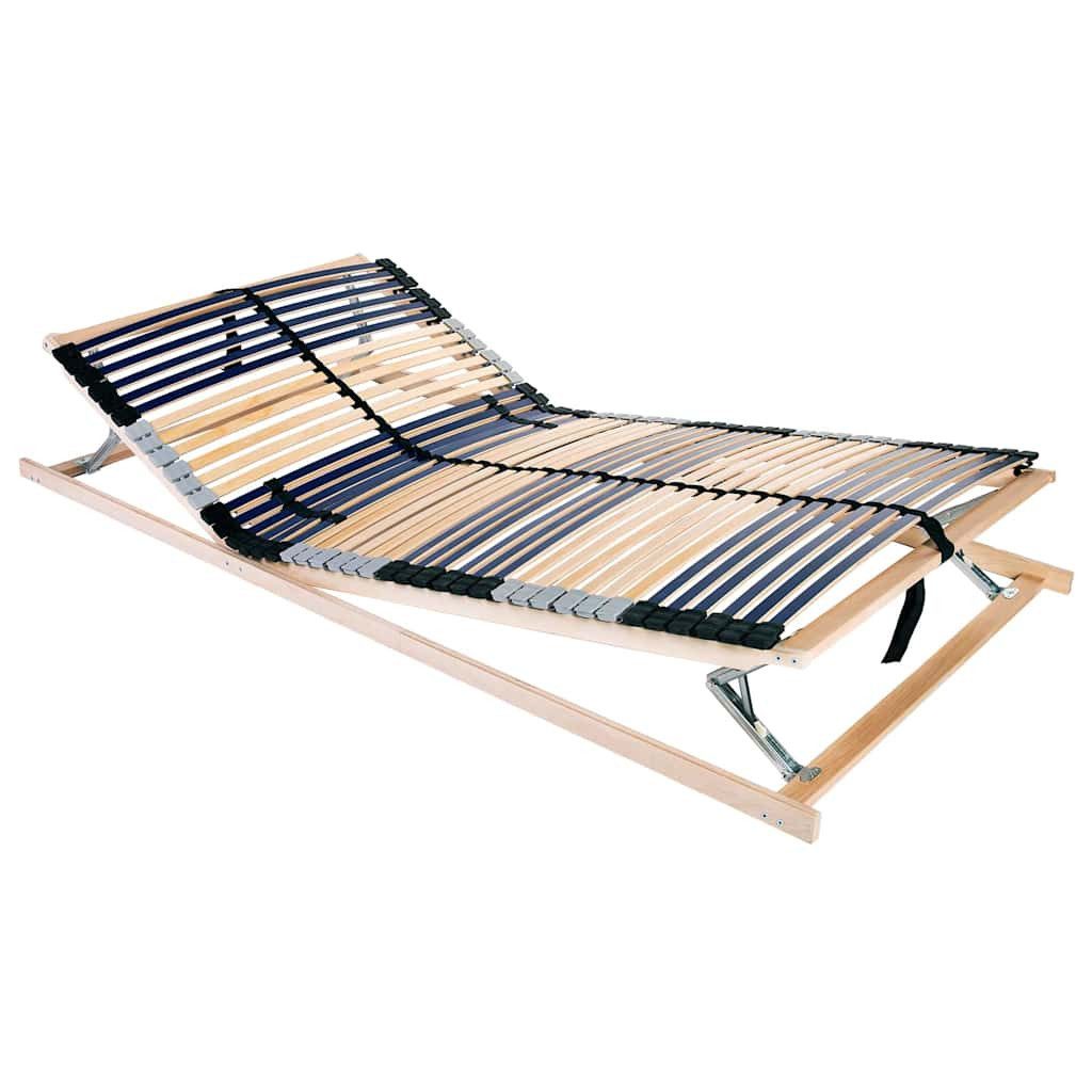 vidaXL Bett Bett-Lattenrost Braun 100 x 190 cm Massivholz Buche (1-tlg)