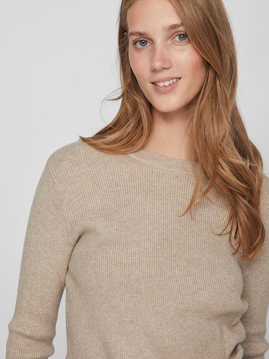 Vila Rundhalspullover VICOMFY O-NECK L/S KNIT TOP/SU - NOOS – Bild 4 von 5