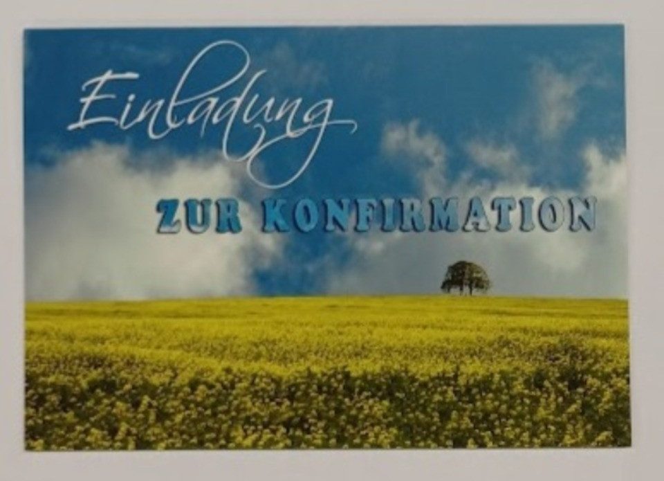 LYSCO Einladungskarten 10 Einladungen zur Konfirmation Traube Kreuz Kelch Evangelische Kirche, Heilige Messe Eucharistie Leib Christi Christus Feier Fest