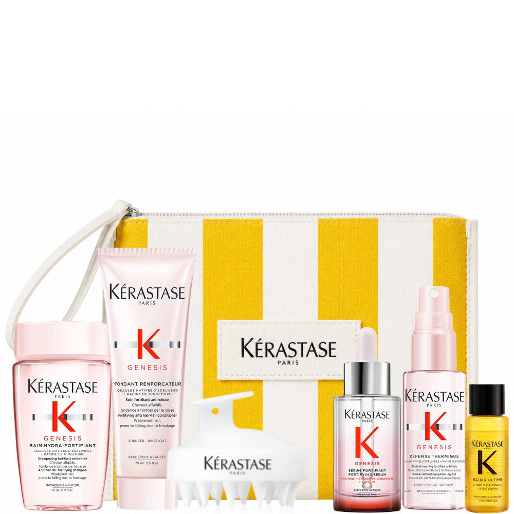 Kérastase Haarpflege-Set Genesis Travel Routine mit Beauty Bag, 6-tlg.