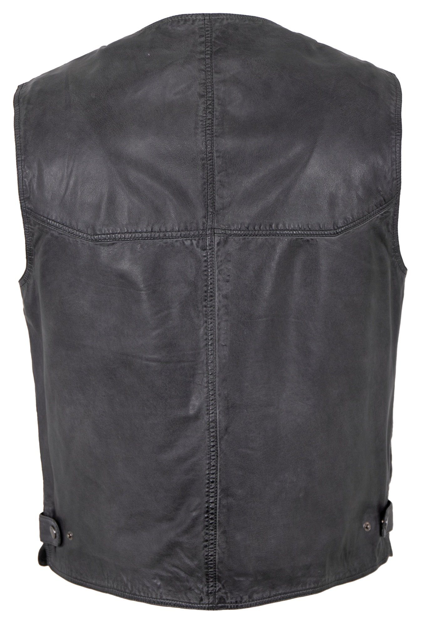 Maddox Lederweste Georgio Maddox - Herren Lederweste Weste Lammnappa anthra günstig online kaufen