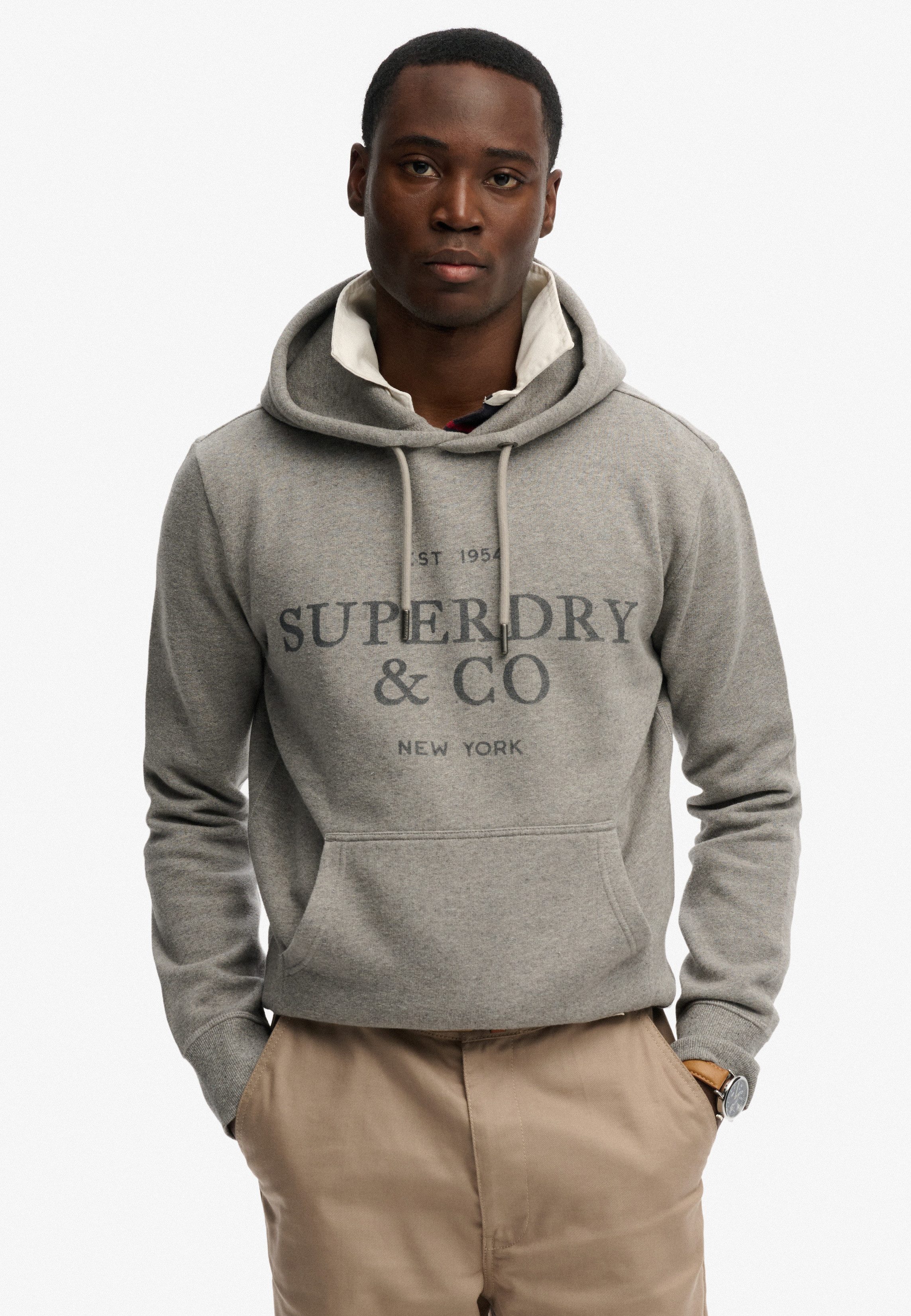 Superdry Kapuzensweatshirt 1954 COMPANY RELAXED HOOD Baumwollmischung, relaxed fit