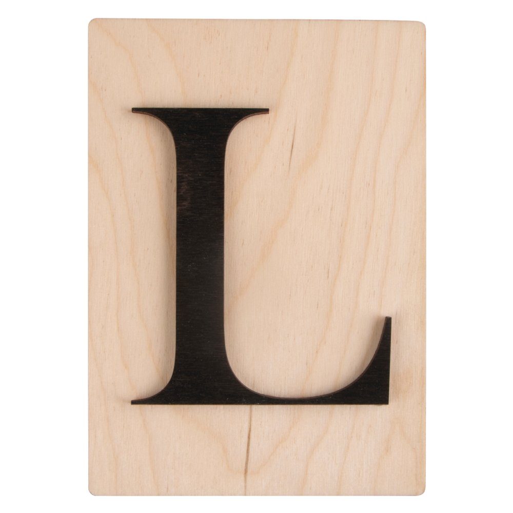 Rayher Deko-Buchstaben Holz Buchstabe FSC 10,5x14,8cm L schwarz