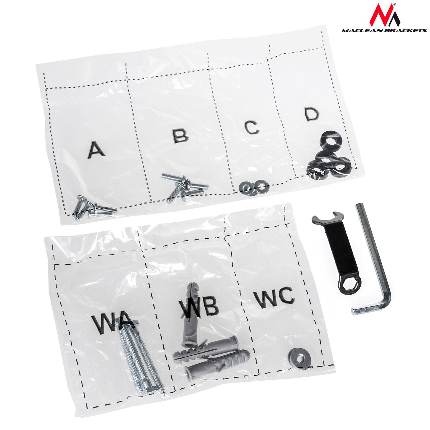 Maclean TV-Wandhalterung MC-740, (bis 32,00 Zoll, Fernseher Wandhalterung max 30 kg)