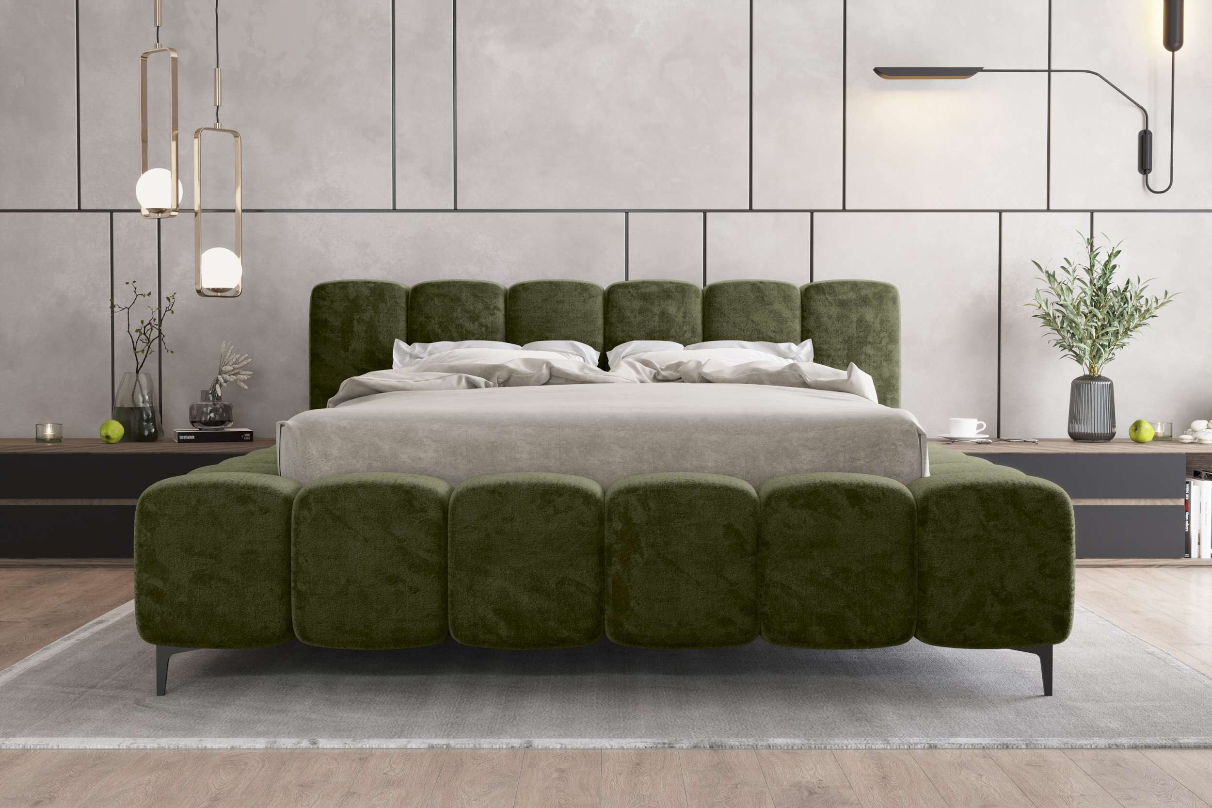 99rooms Polsterbett Cozy (Schlafzimmerbett, Bett), 140/160/180x200 cm, mit günstig online kaufen