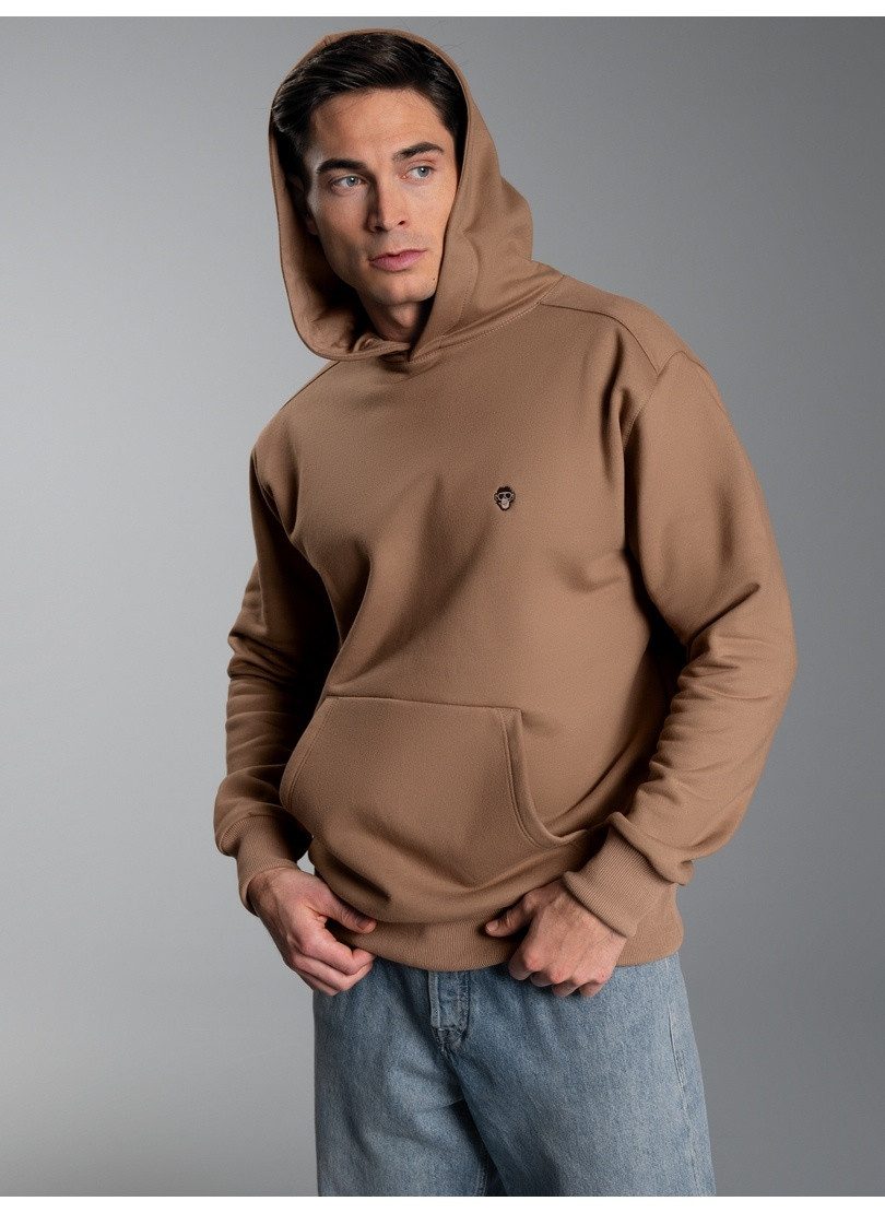 Trigema Sweatshirt TRIGEMA Hoodie mit Affe Charly-Stickmotiv