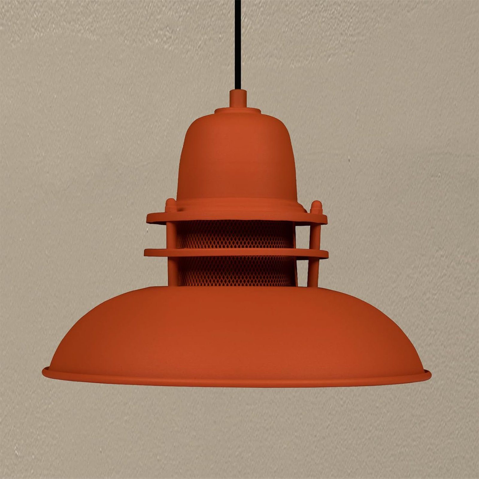 Bamyum Pendelleuchte Bamyum Hängelampe Rot Metall günstig online kaufen