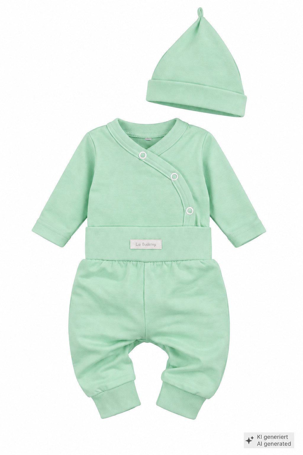 La Bortini Erstausstattungspaket Baby Anzug Body Hose Mütze Set Wickelbody Schlupfhose neutral (Erstlingsset, 3-teilig für Jungen und Mädchen) aus Baumwolle, 44 50 56 62 68 74 80 86, unisex