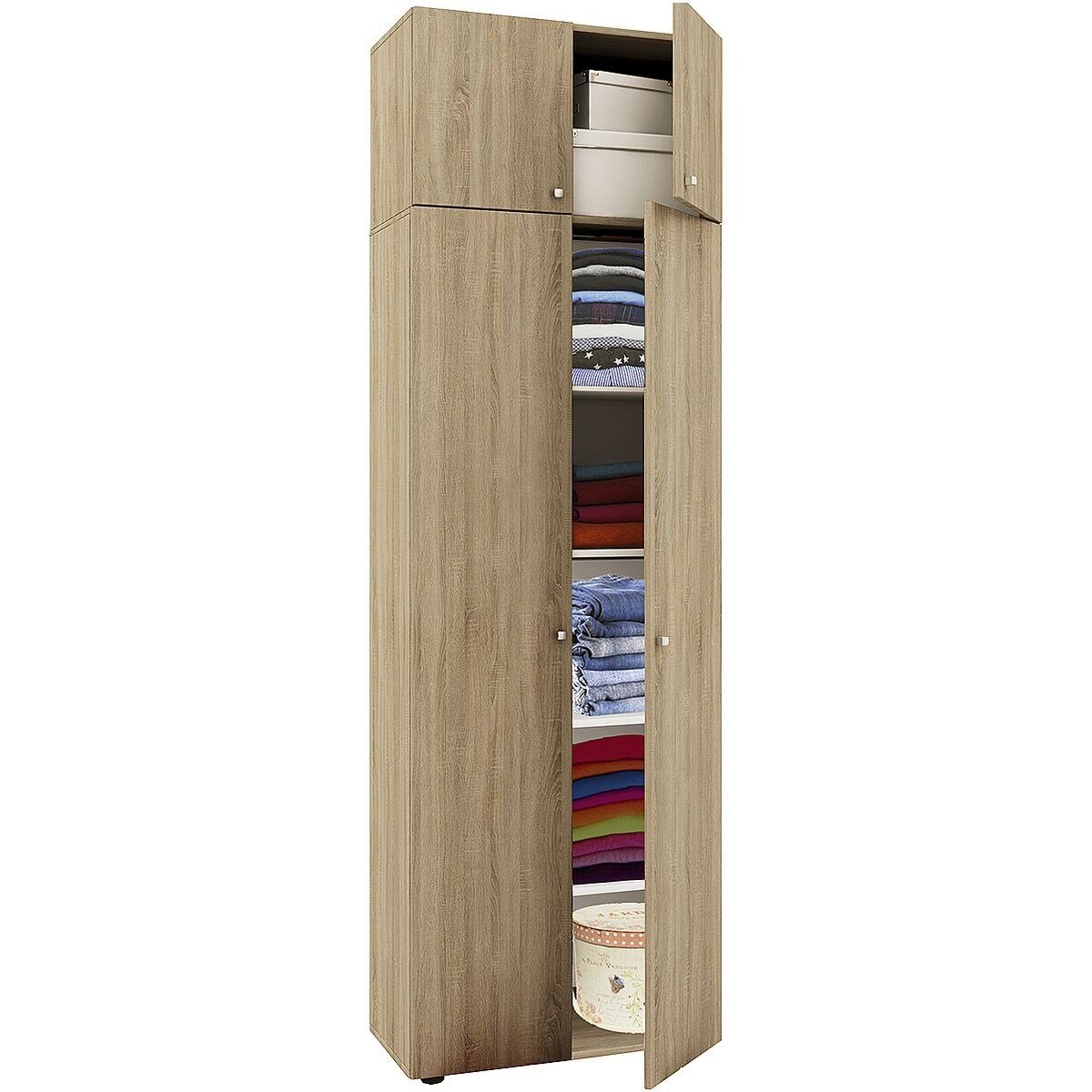 Schrank my cm Sonoma-Eiche home 70x218 - Vandol Aktenschrank VCM Aufsatzelement, mit