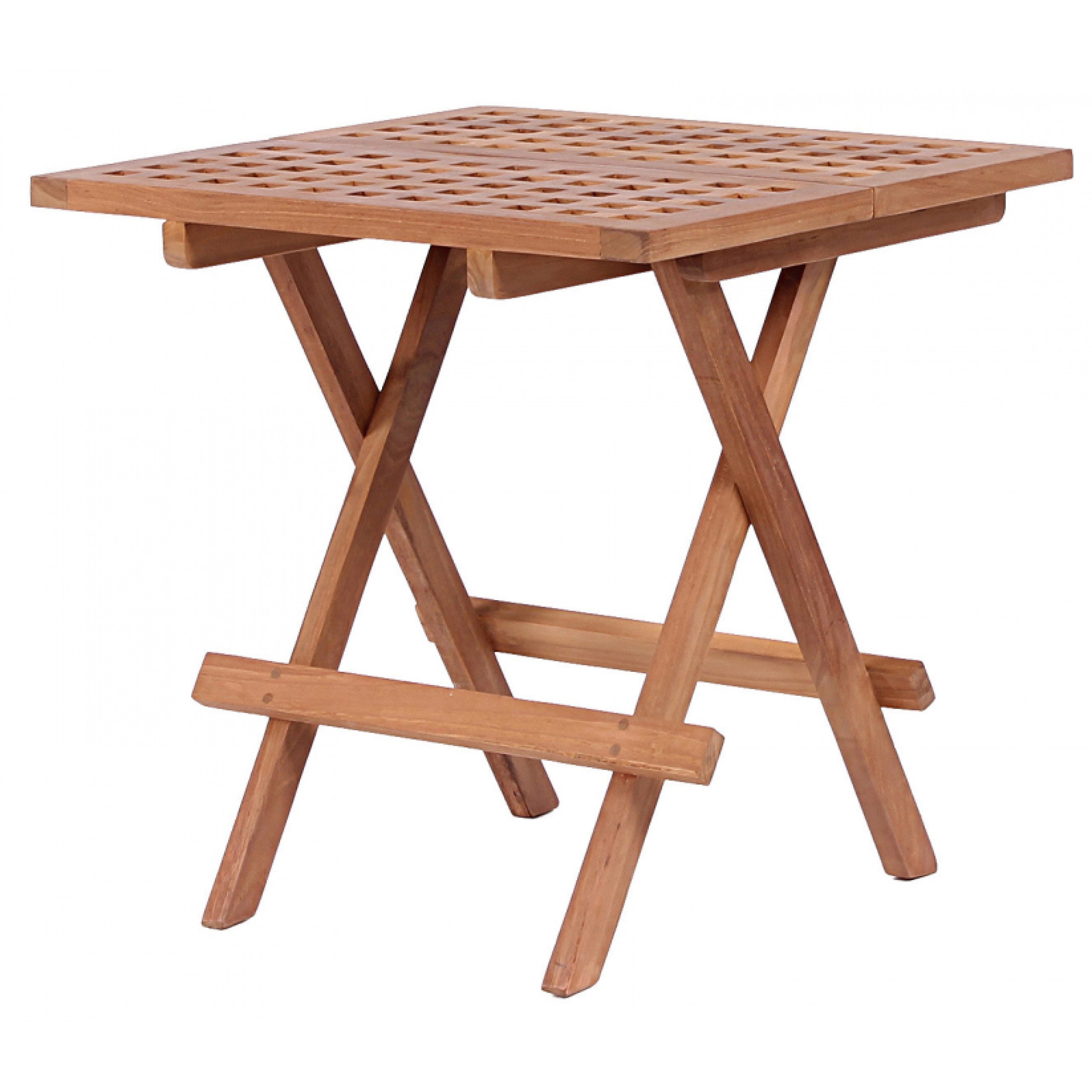 deVries Beistelltisch deVries Beistelltisch "WOODIE" aus Teakholz klappbar Holztisch eckig