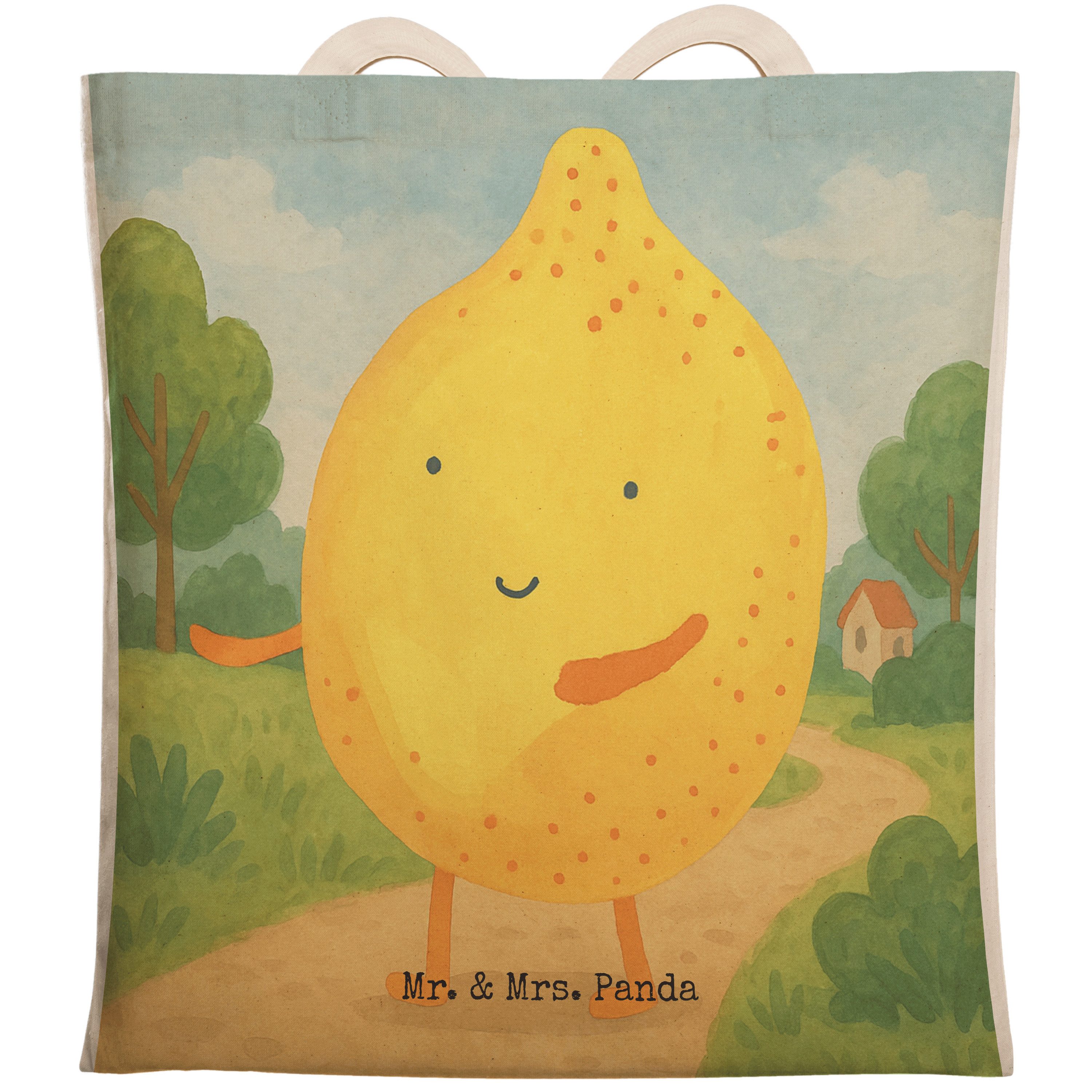 Tragetasche Beste Freunde Zitrone Design, Einkaufstasche, Weiß, shopping bag, Beu