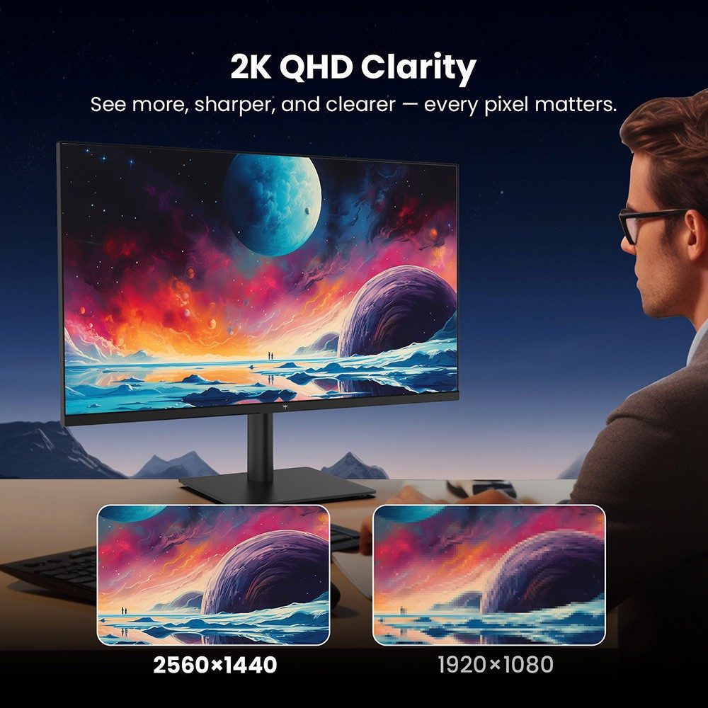 KTC H27T27 LED-Monitor (68,58 cm/27 ", 2560 × 1440 px, 120 Hz, FAST IPS, 2K QHD, Fast IPS, 99 % sRGB, HDR, FreeSync- und G-Sync-kompatibel)