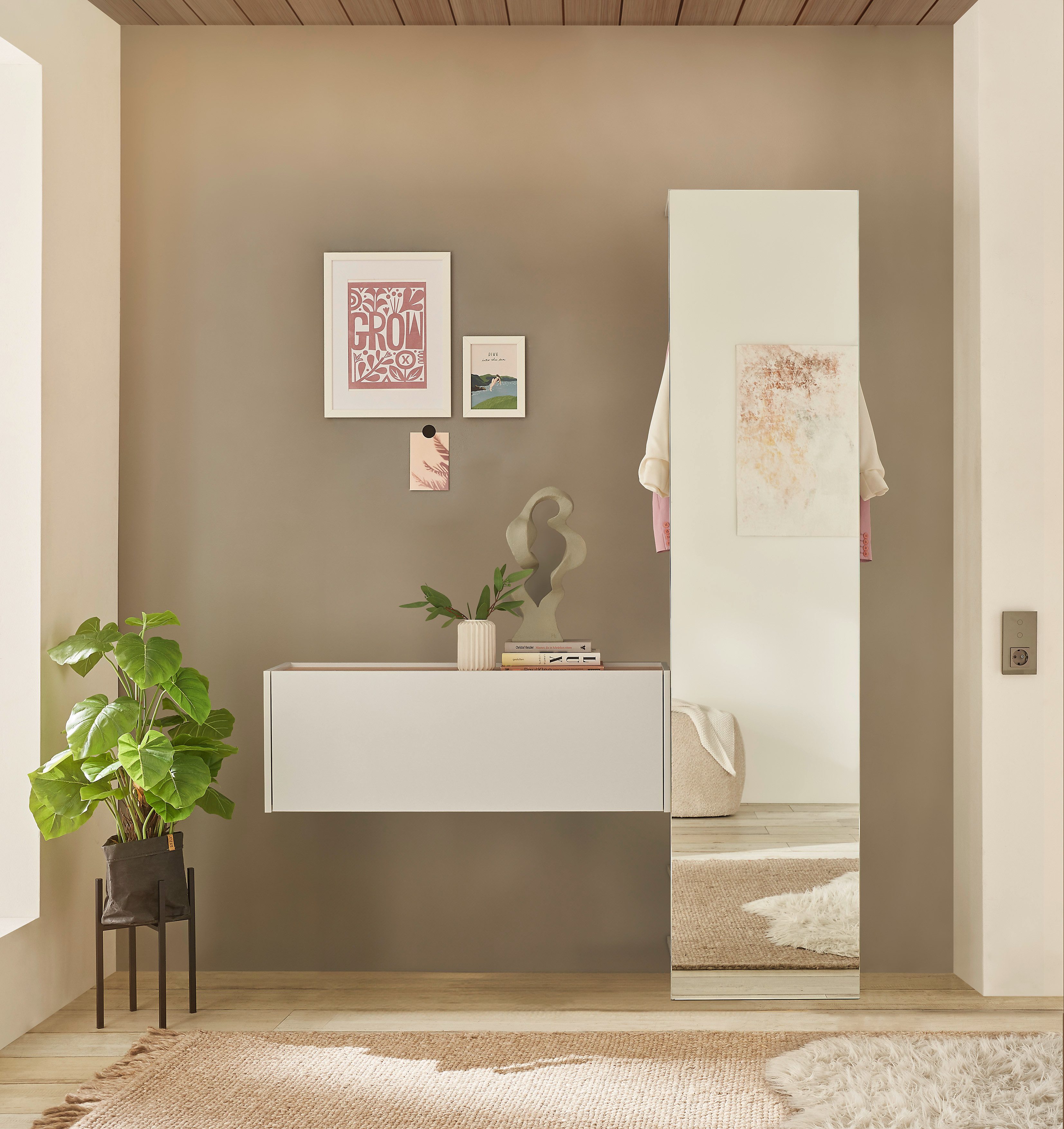 Garderoben-Set GIRON/CiTY, moderne Garderobe, Komplettset mit viel Stauraum