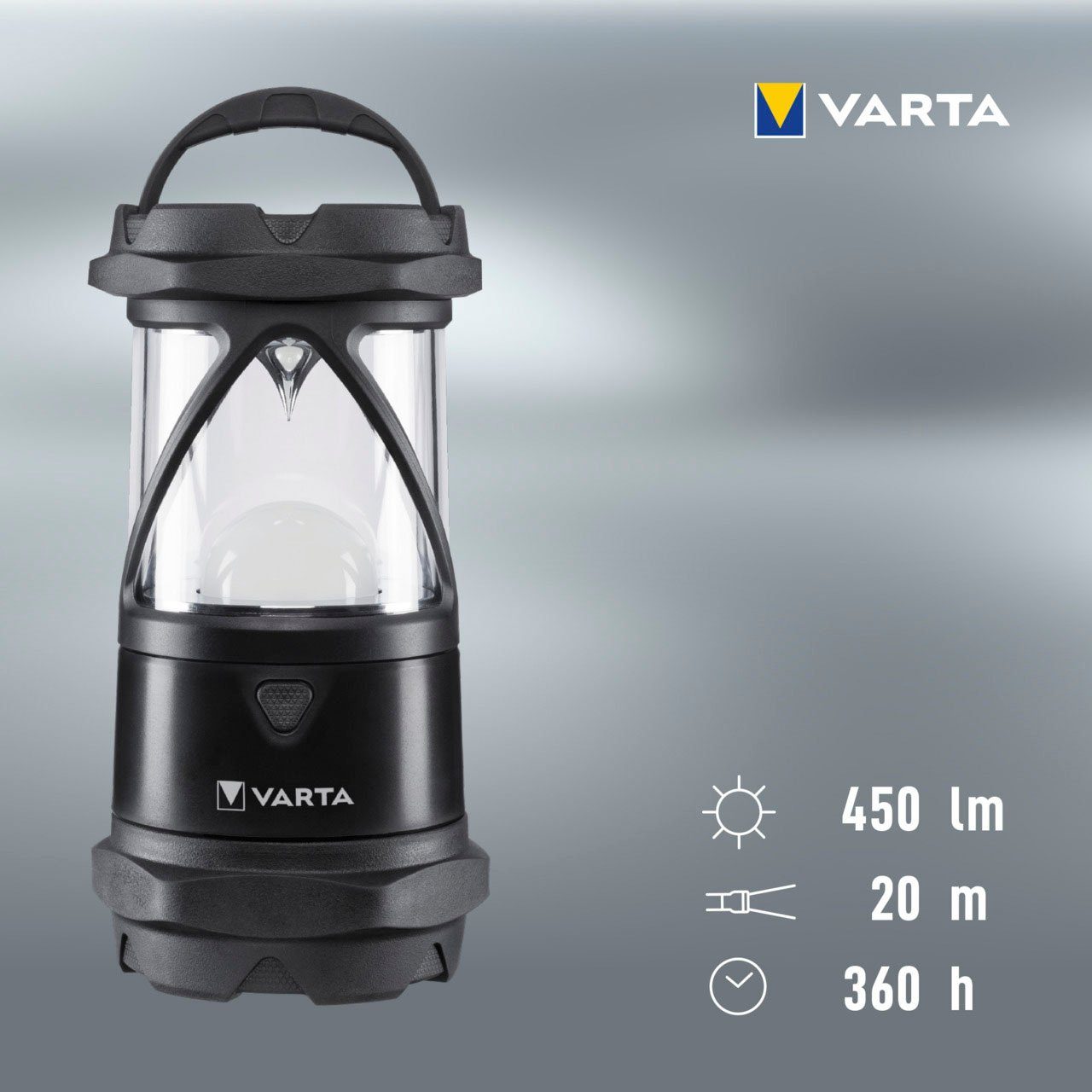 Laterne VARTA wasser- Indestructible Linse und COB Reflektor Pro staubdicht,stoßabsorbierend,bruchfeste und L30 LED,