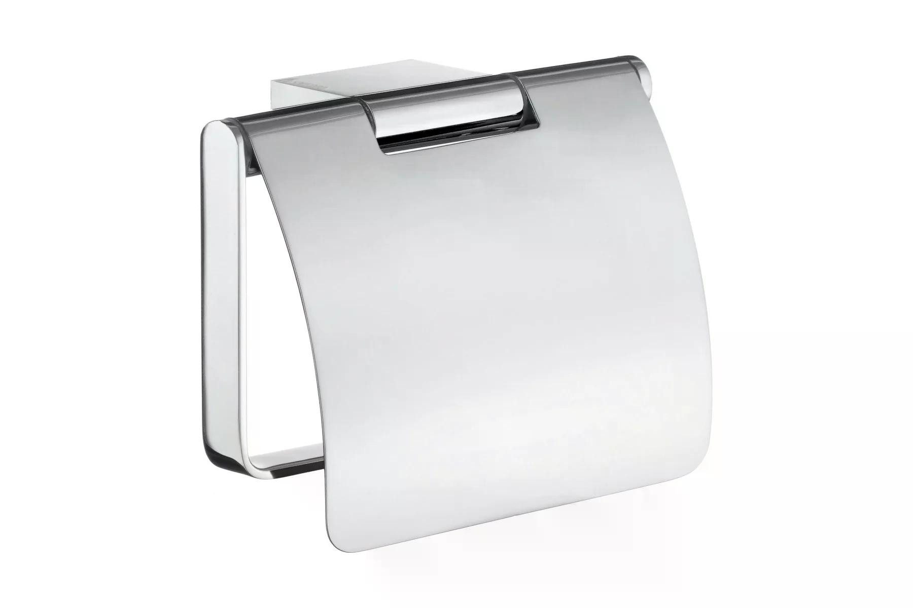 Smedbo Toilettenpapierhalter AK 3414, Rollenhalter mit Deckel, Chrom poliert,reduzierte Formensprache