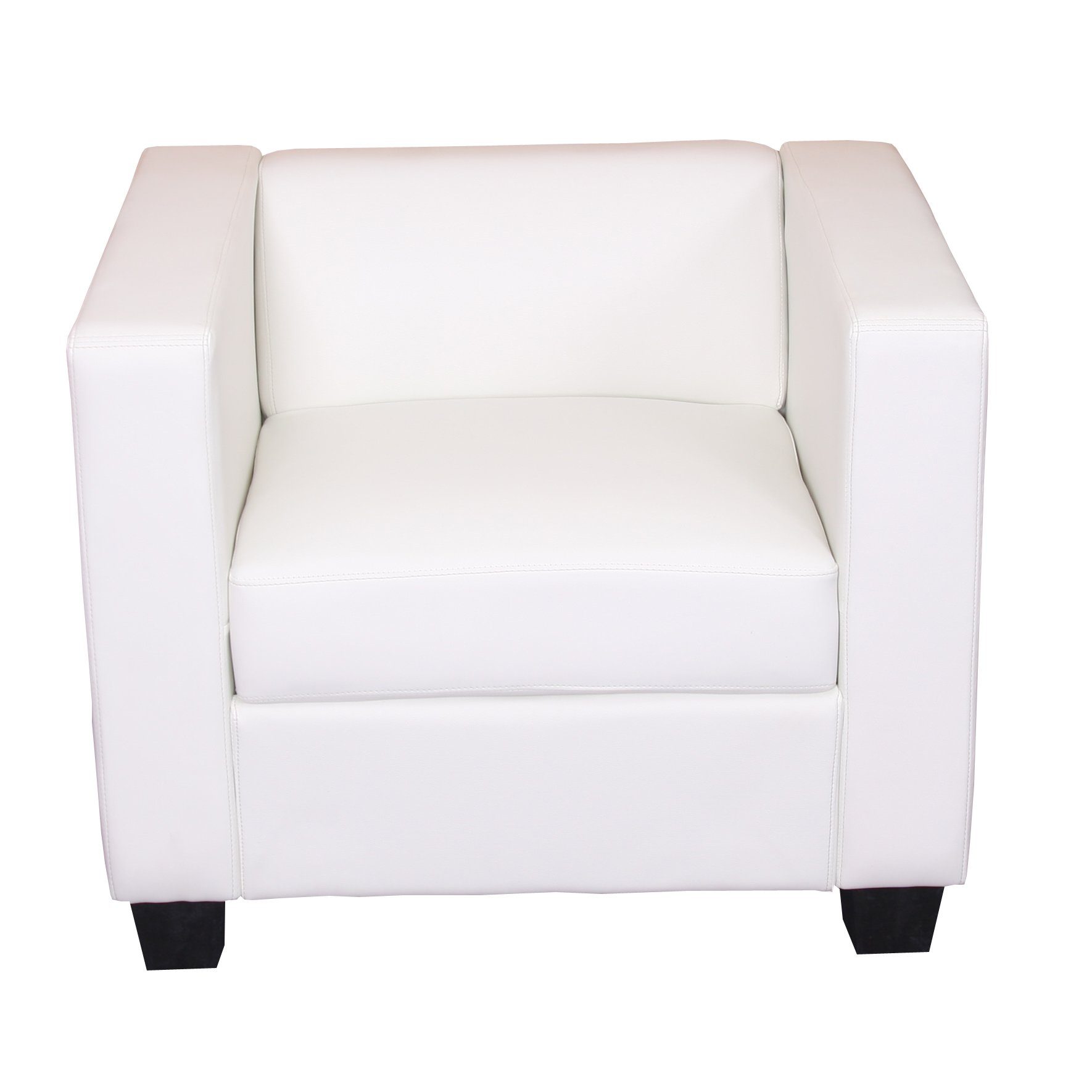 Sessel Standfestigkeit weiß Hohe Lille, Polster, Kunststofffüße, Lounge-Stil, Bequemes MCW