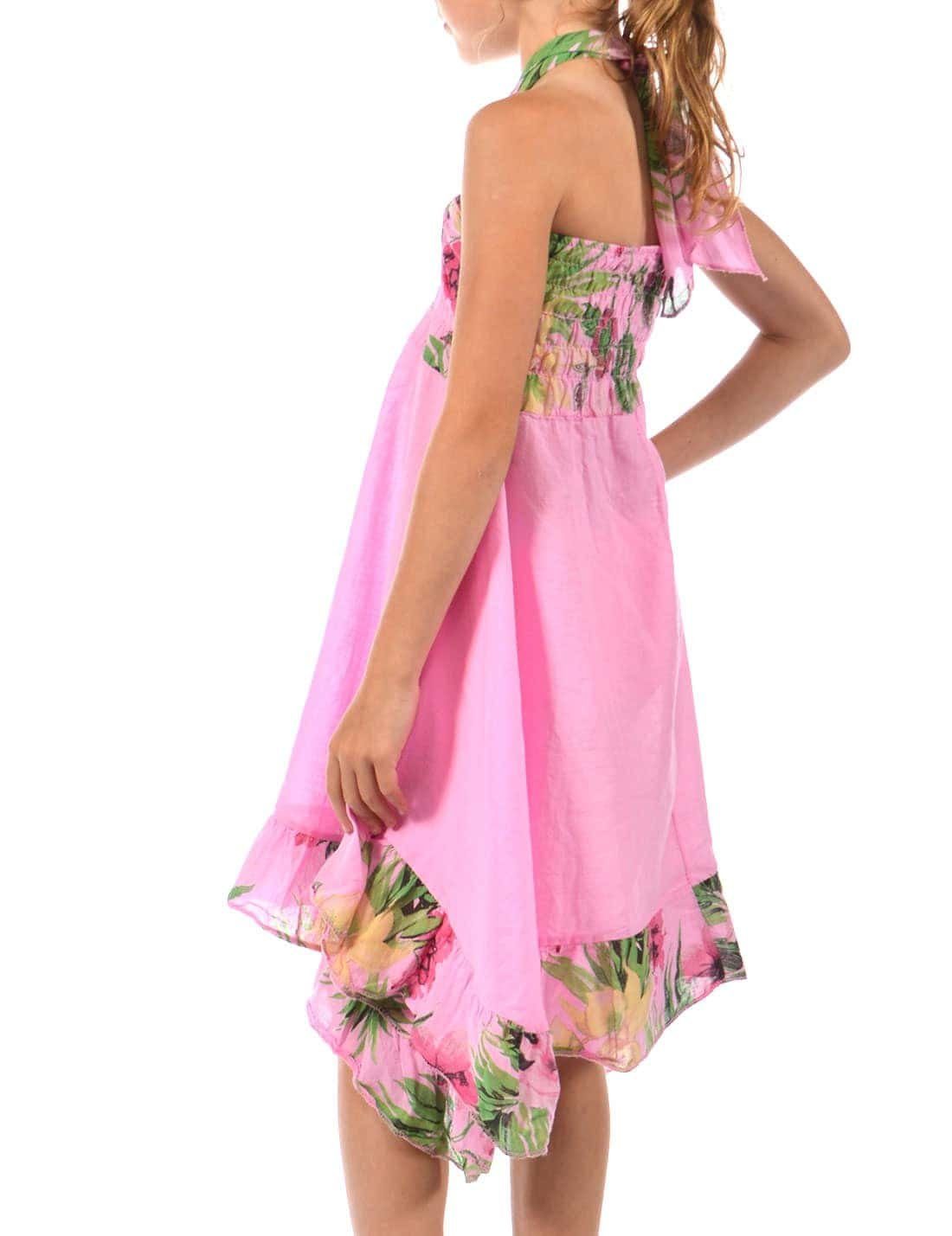 BEZLIT Sommerkleid Mädchen Sommer Schulterfrei,elastischer Kleid Bund Rosa (1-tlg)