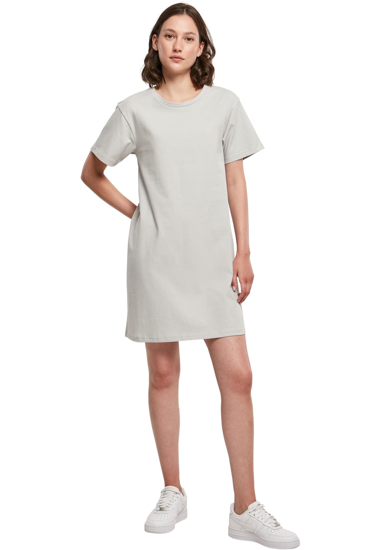 Jerseykleid Damen Kleid Shirt Tee Dress Shirt Mittel Lang Rundhals