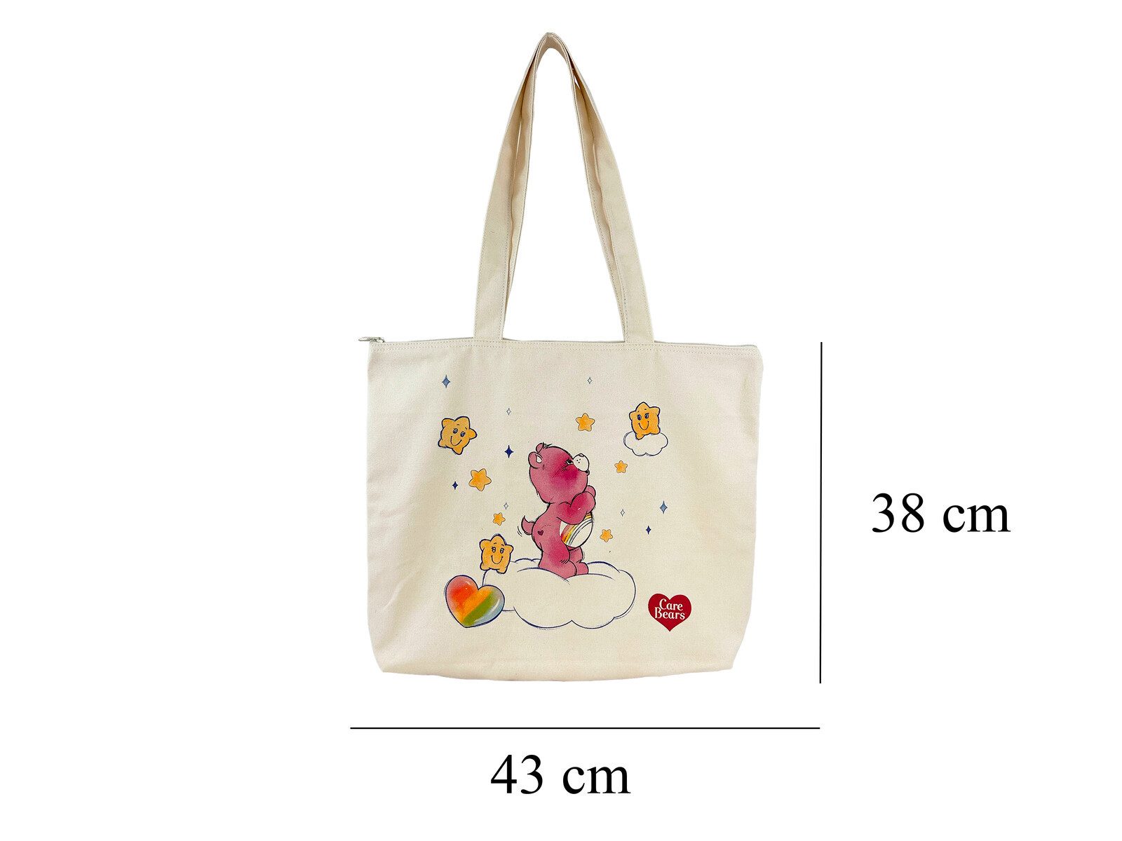 Glücksbärchis Shopper Tasche schlicht mit langen Henkeln Alltagstasche
