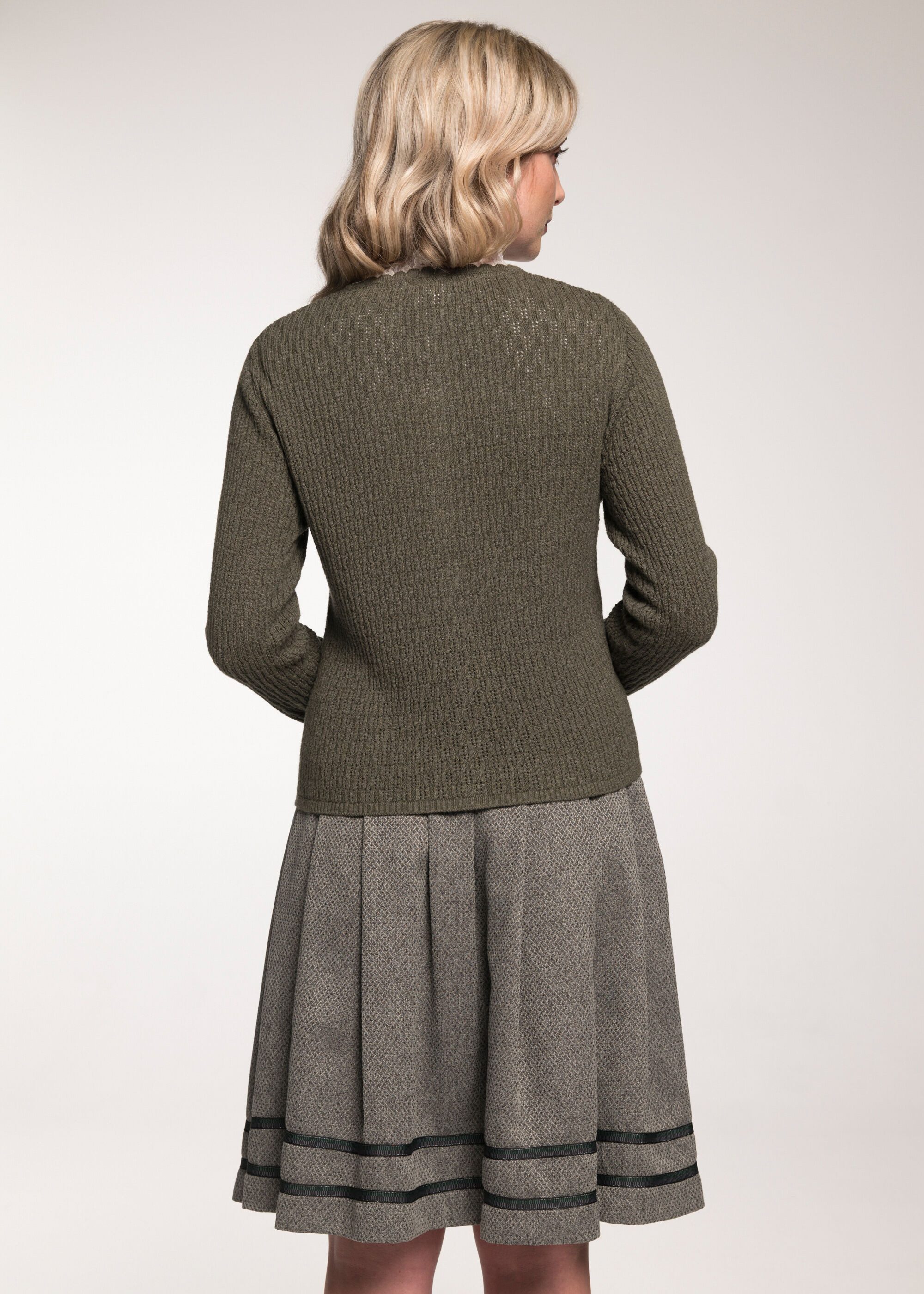 Spieth & Wensky Strickjacke Gertrud mit Rundhalsausschnitt