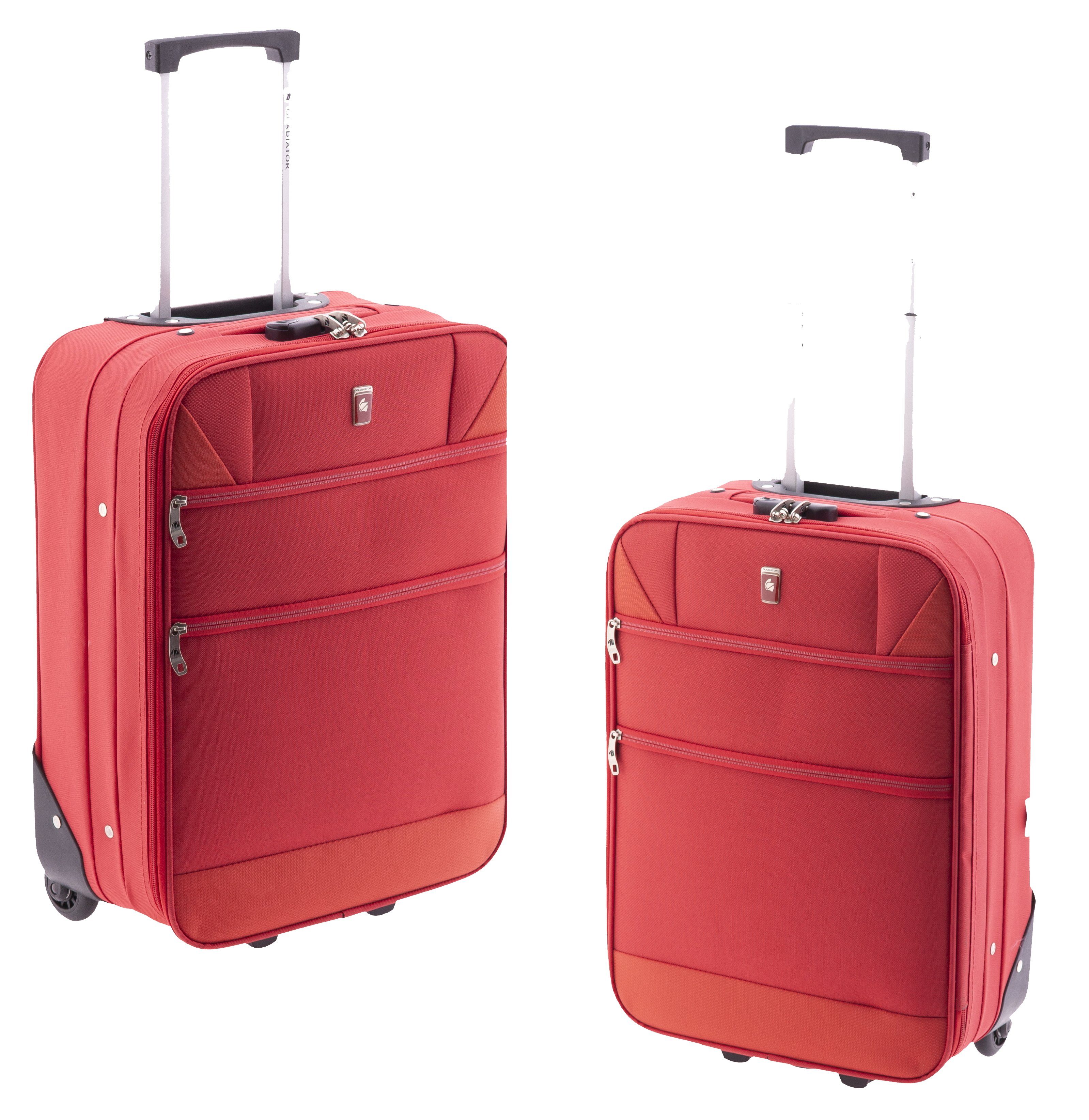 GLADIATOR Weichgepäck-Trolley -Set - 2-teilig - 61+52cm, Dehnfalte, 2 Rollen, div. Farben rot