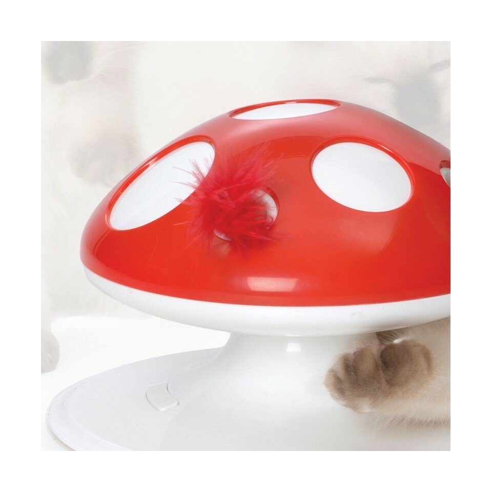 Catit Tier-Beschäftigungsspielzeug Ersatzfedern für Fliegenpilz, 6er