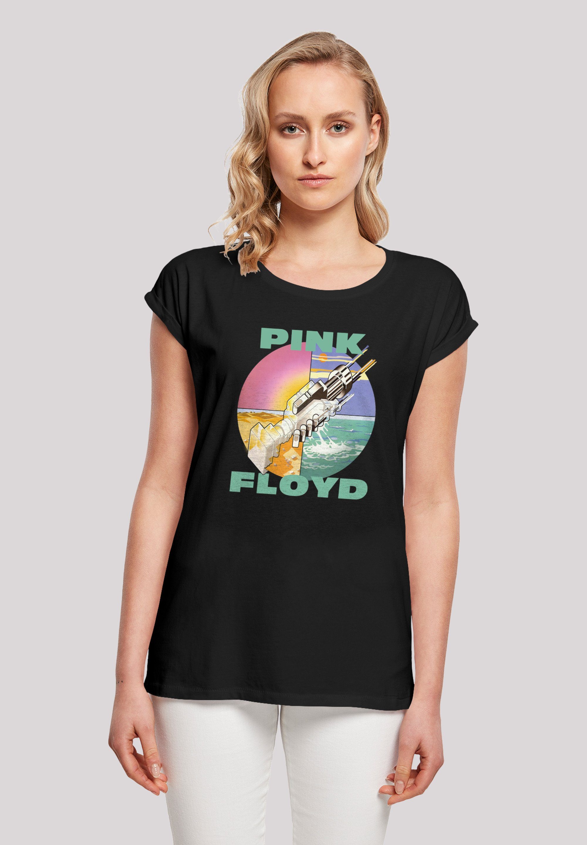 Floyd Merch,Regular-Fit,Kurze Were Ärmel,Bandshirt Wish Damen,Premium You Rockband F4NT4STIC T-Shirt Here Pink