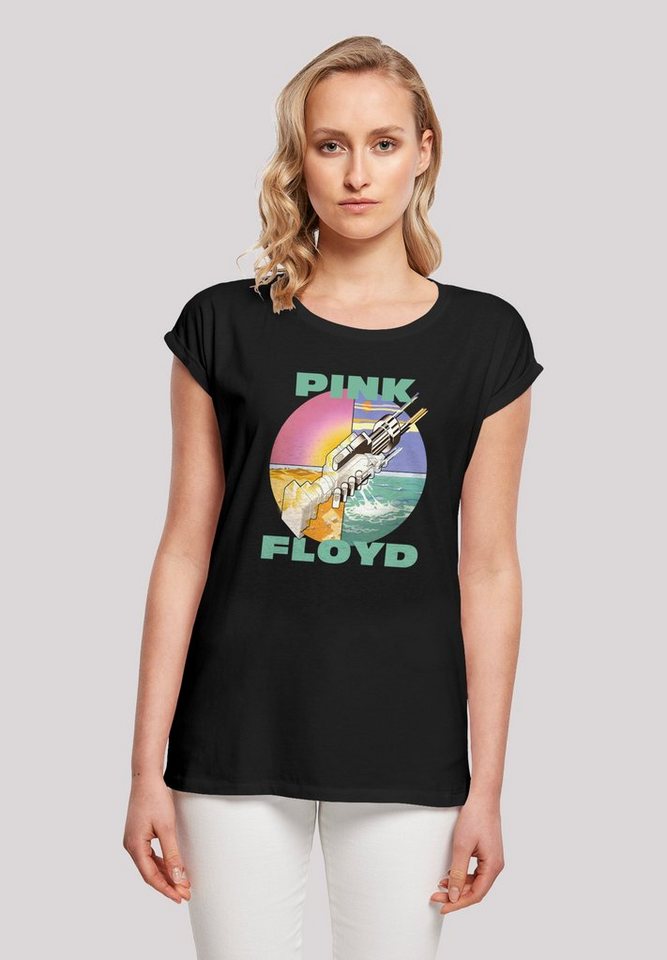 F4NT4STIC T-Shirt Pink Floyd Wish You Were Here Rockband Damen,Premium  Merch,Regular-Fit,Kurze Ärmel,Bandshirt