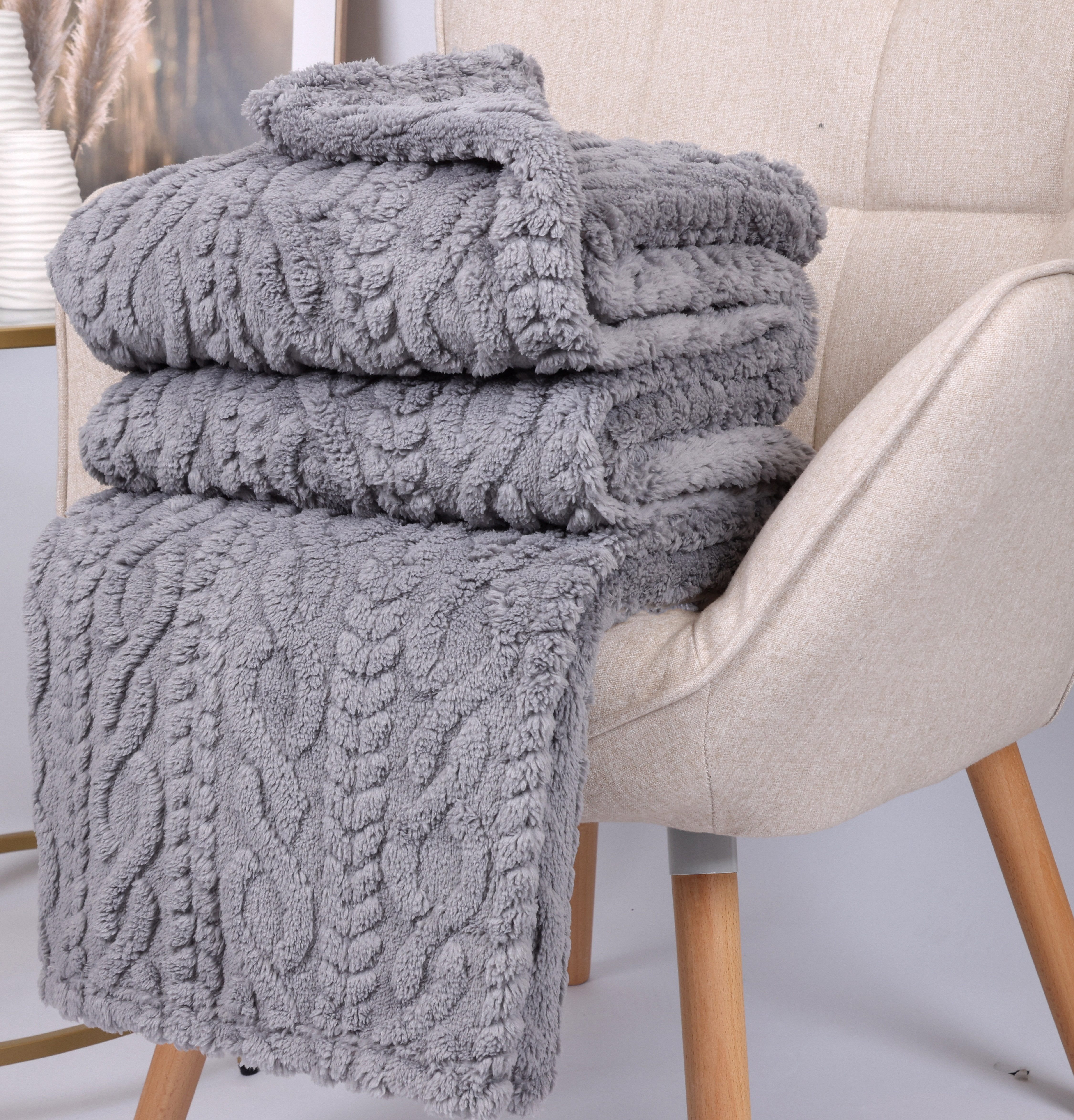 Wohndecke Kuscheldecke BOZEN Ornament Flauschig XXL günstig online kaufen