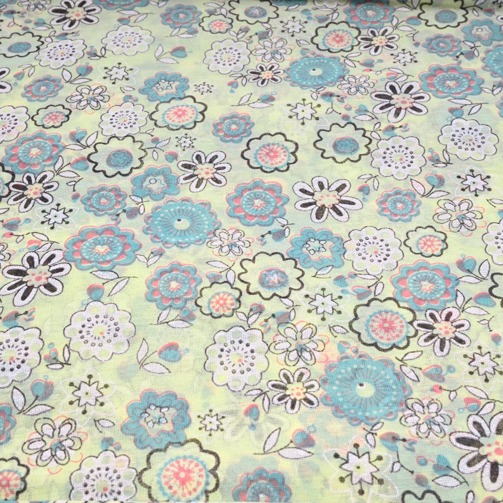 Goodman Design Modeschal Leichter unisex Schrägschal mit Blumenmuster – Made in Italy, Hochwertige Verarbeitung