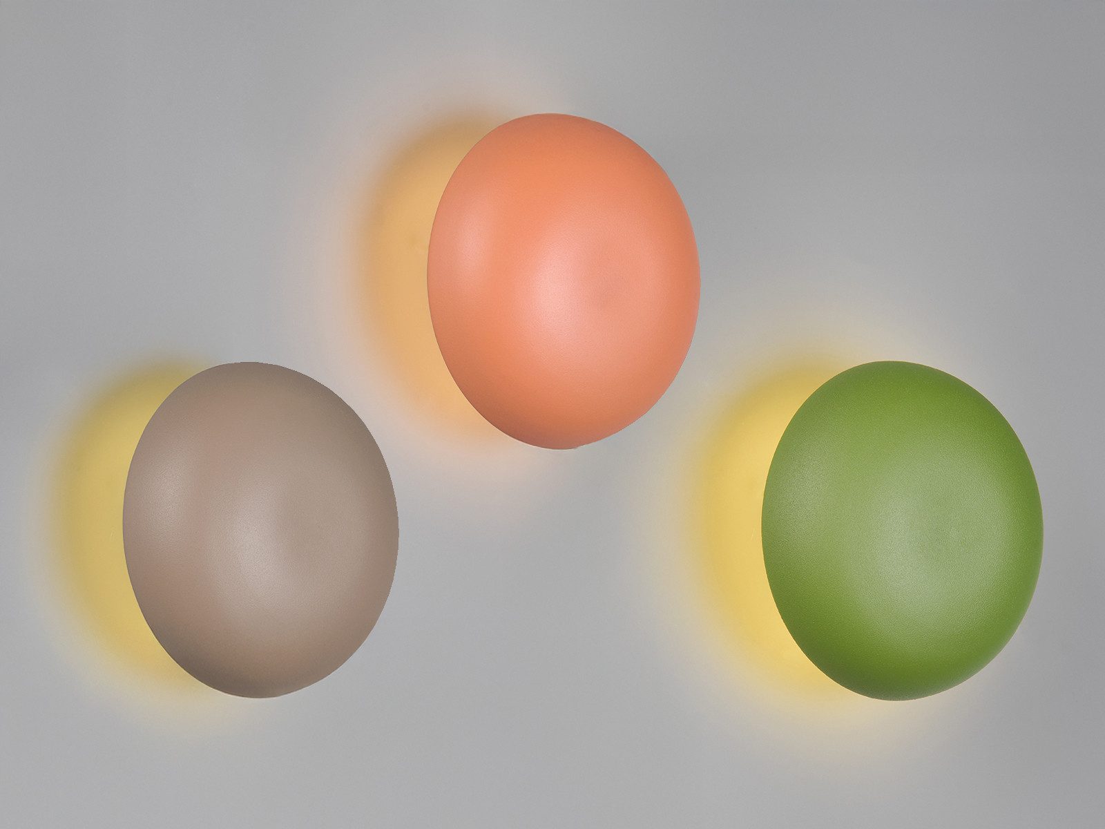 Reality Leuchten LED Wandleuchte, Dimmfunktion, LED fest integriert, Warmweiß, 3er SET indirekt-e Akku Wand-Beleuchtung ohne Strom-Anschluss Ø 15,5cm