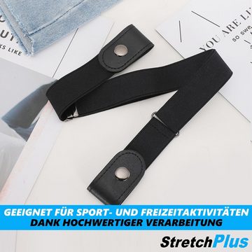 MAVURA Taillengürtel StretchPlus Super Elastischer Gürtel Ohne Schnalle Schnallenfreier Stretch Gürtel Damen Herren Dehnbar Unsichtbar