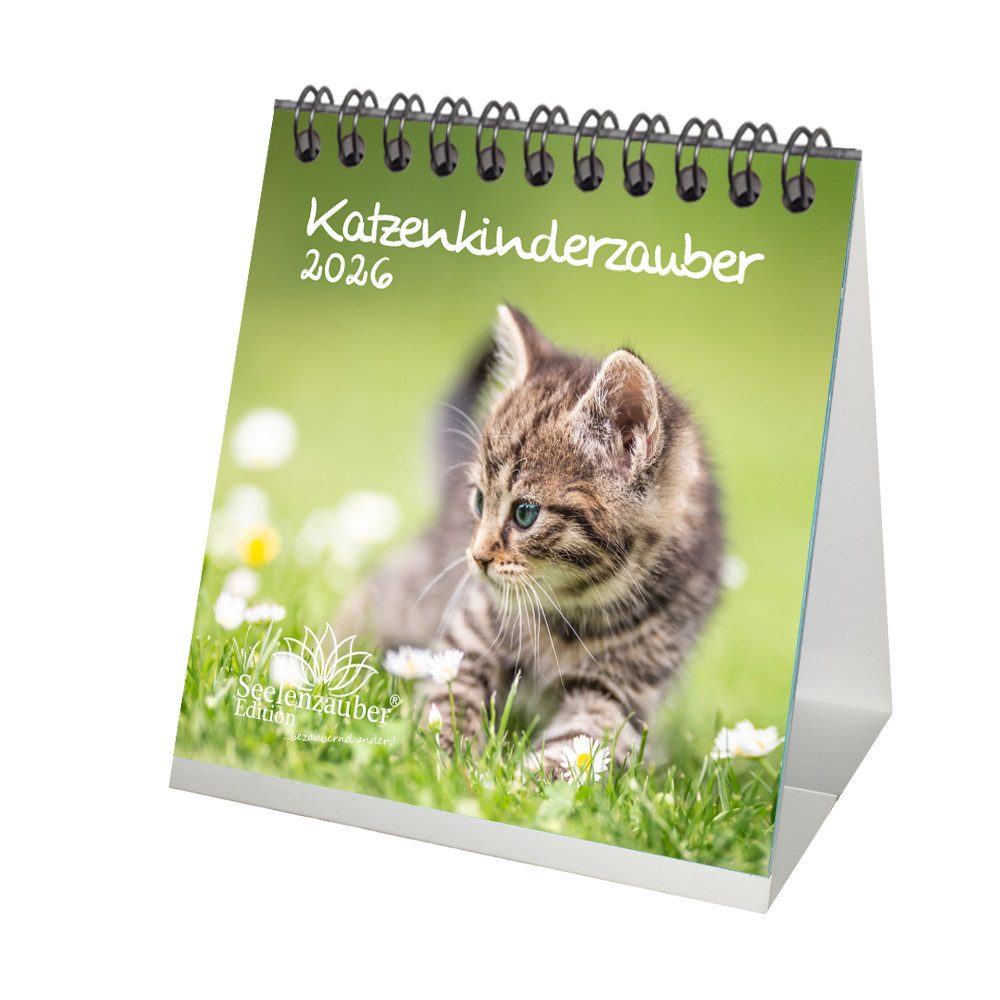Seelenzauber Настольный календарь Katzenkinderzauber Настольный календарь 10cm x 10cm für 2026 Katzenkinder