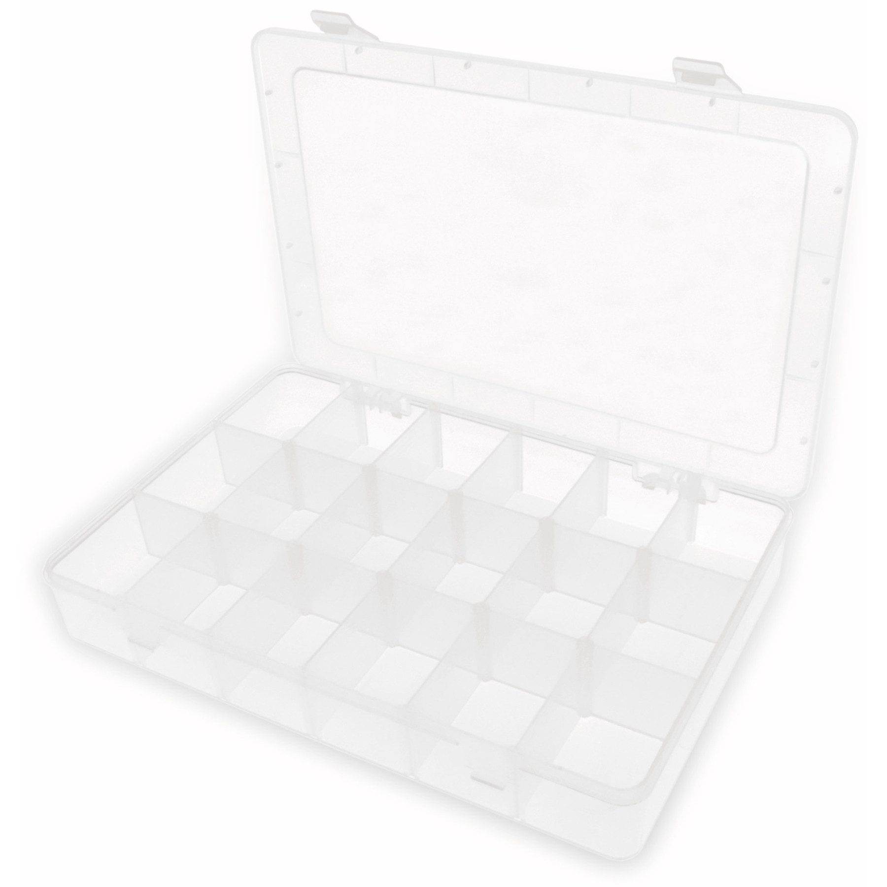 Sortimentskasten Sortimentsbox, 275x182x43, 18 Fächer, PP, transparent