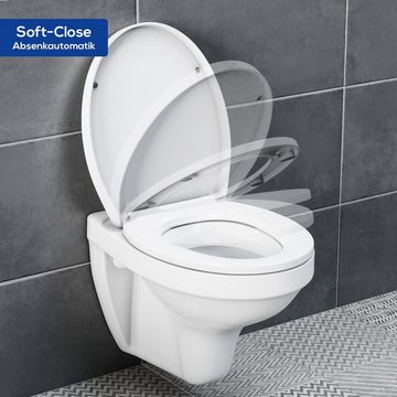 Wellgro WC-Sitz WC-Deckel Duroplast mit Absenkautomatik