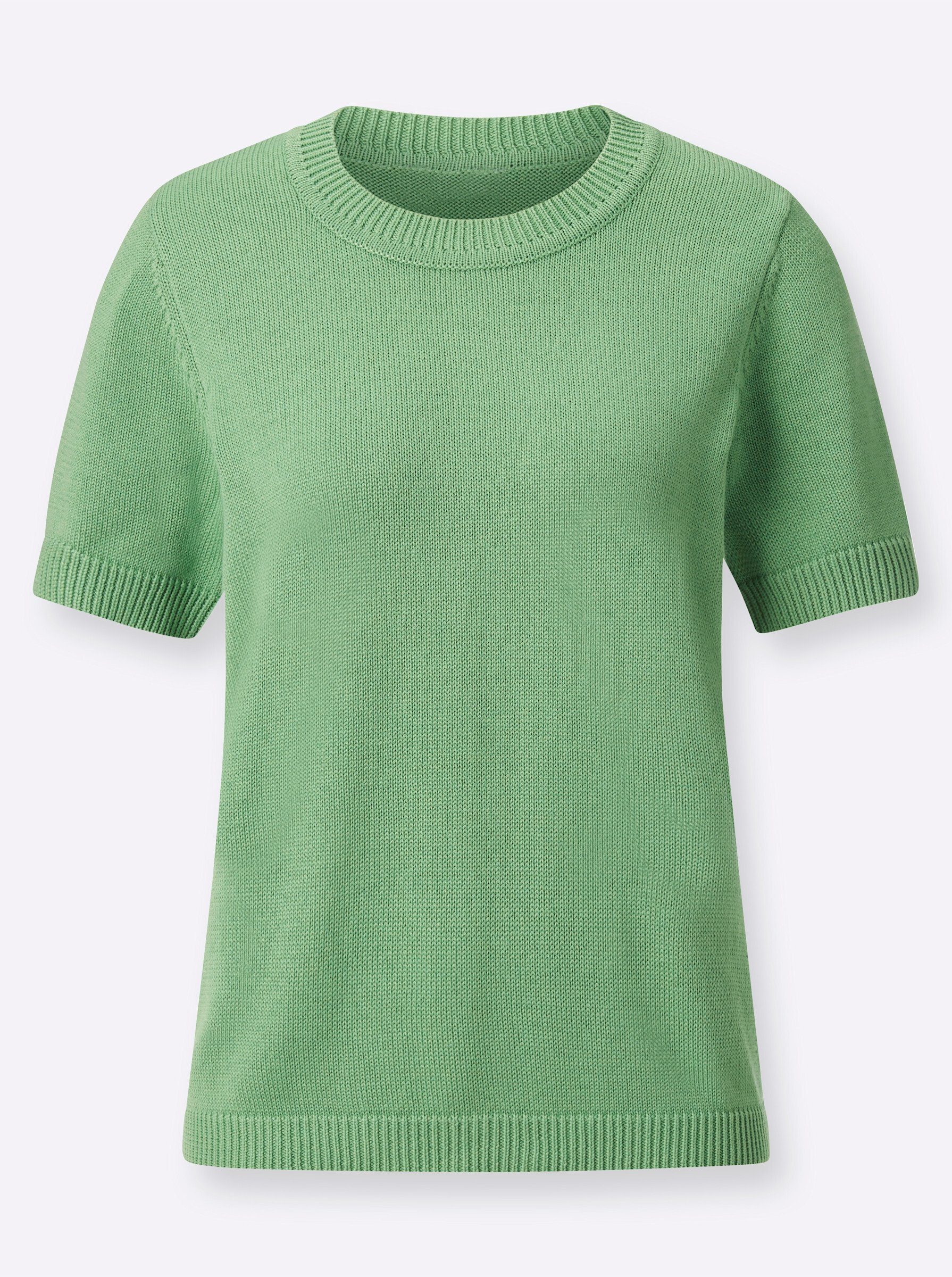 Strickpullover Pullover Kurzarm Jersey